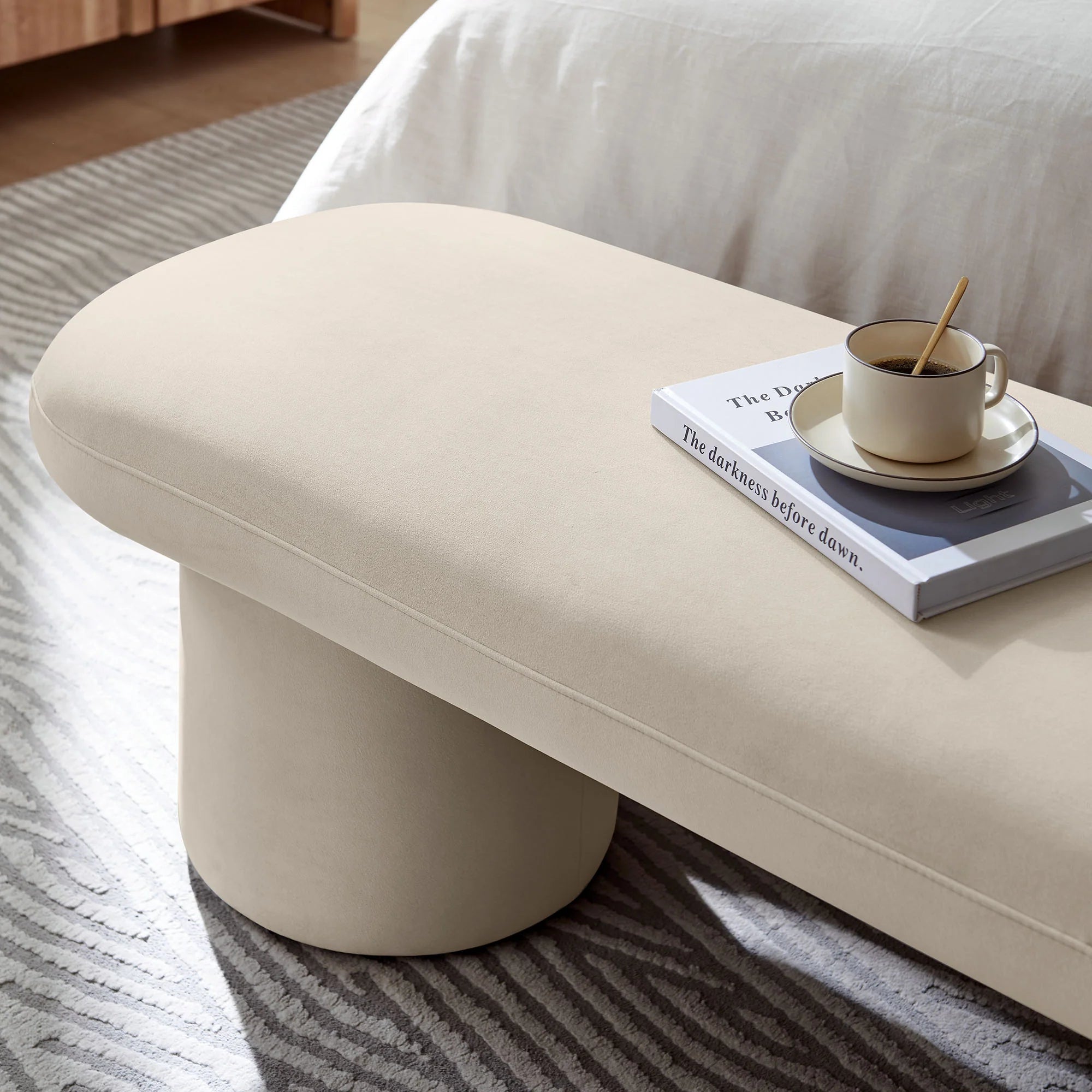 Chaise sans accoudoirs rembourrée en duvet Commix
