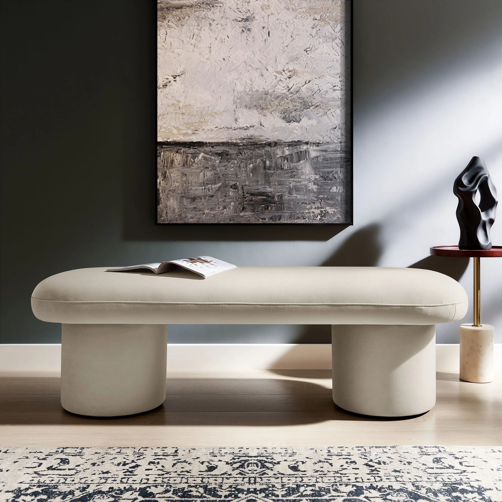 Chaise sans accoudoirs rembourrée en duvet Commix