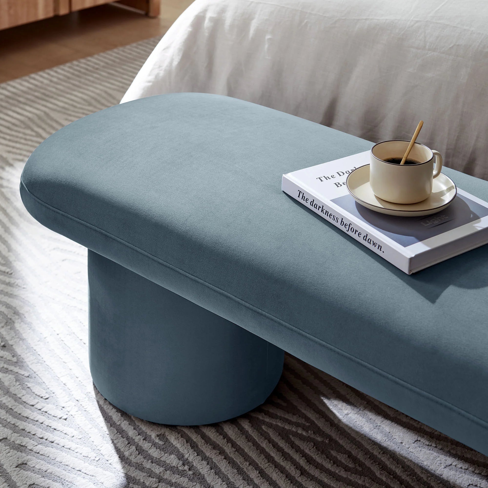 Chaise sans accoudoirs rembourrée en duvet Commix