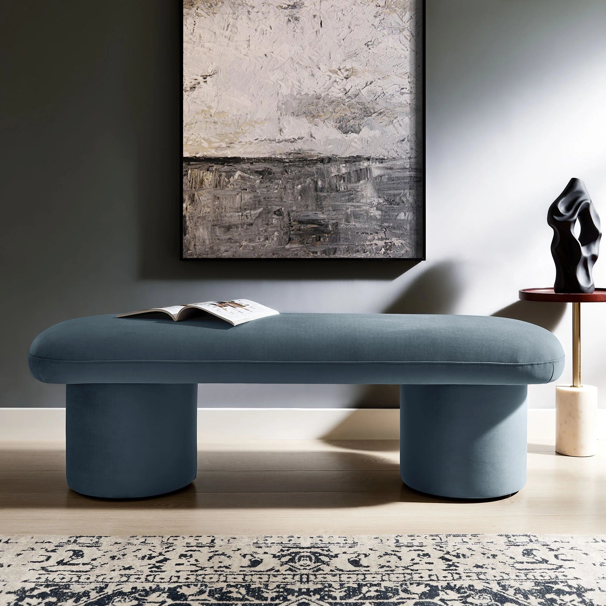 Chaise sans accoudoirs rembourrée en duvet Commix