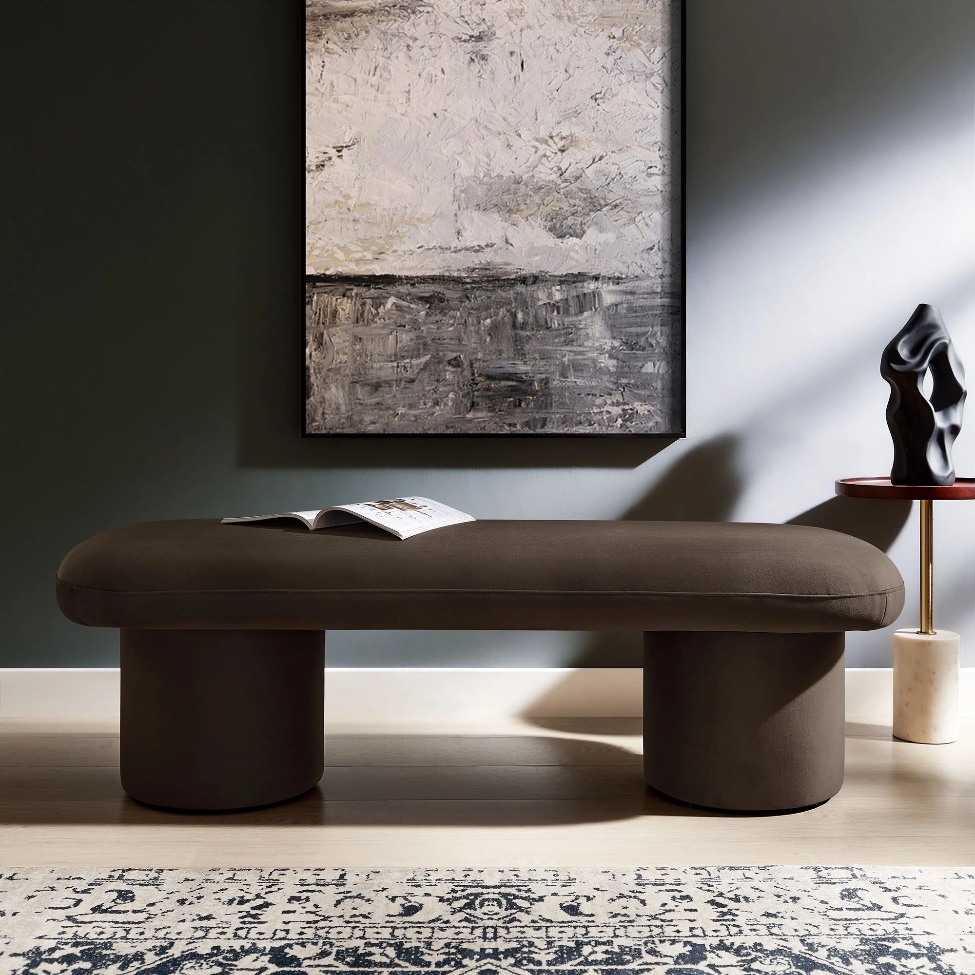 Chaise sans accoudoirs rembourrée en duvet Commix