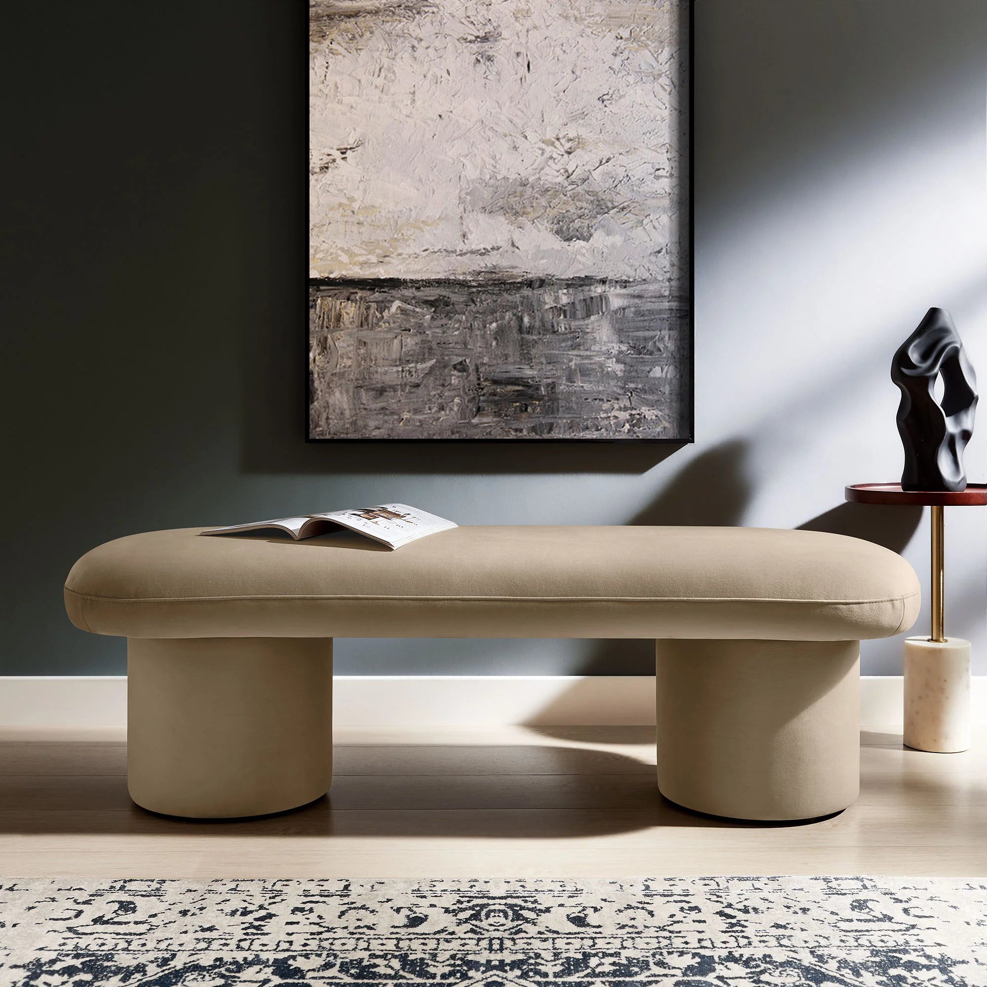 Chaise sans accoudoirs rembourrée en duvet Commix