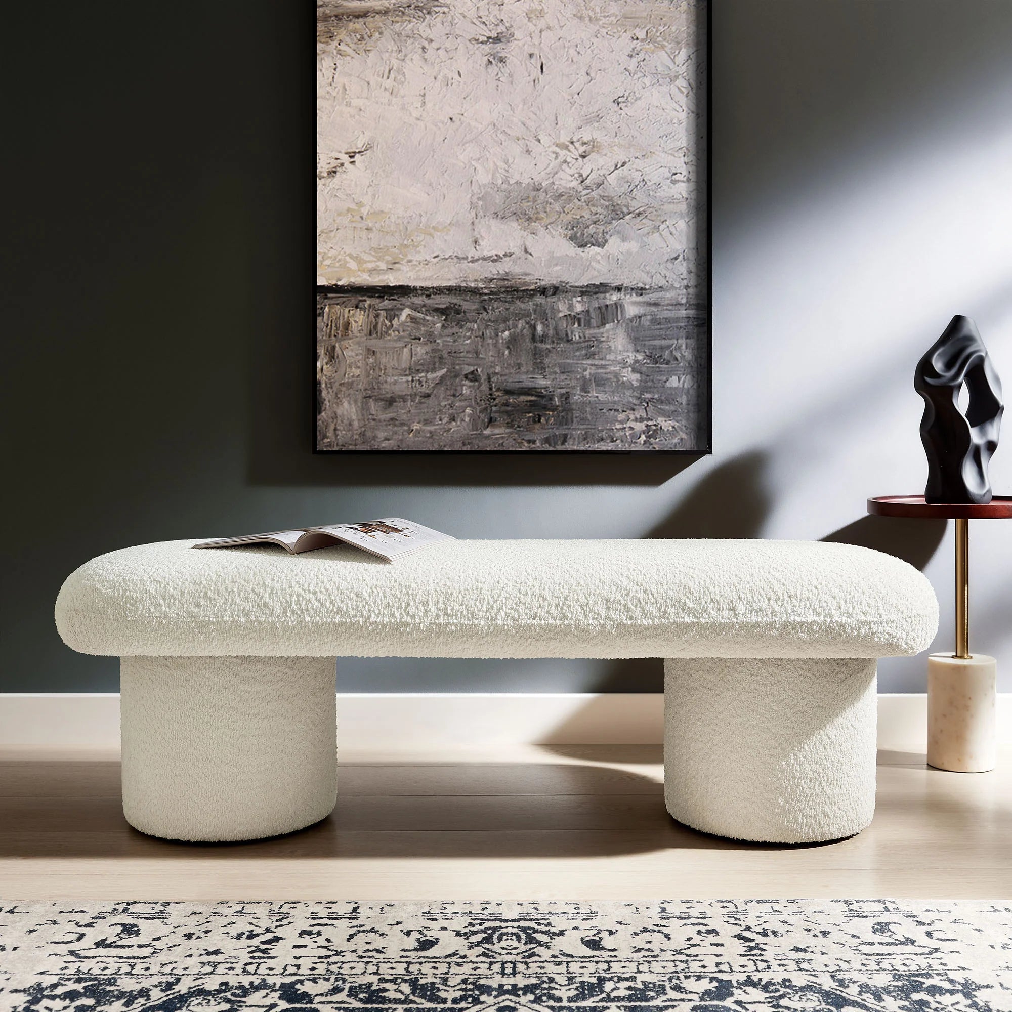 Chaise sans accoudoirs rembourrée en duvet Commix