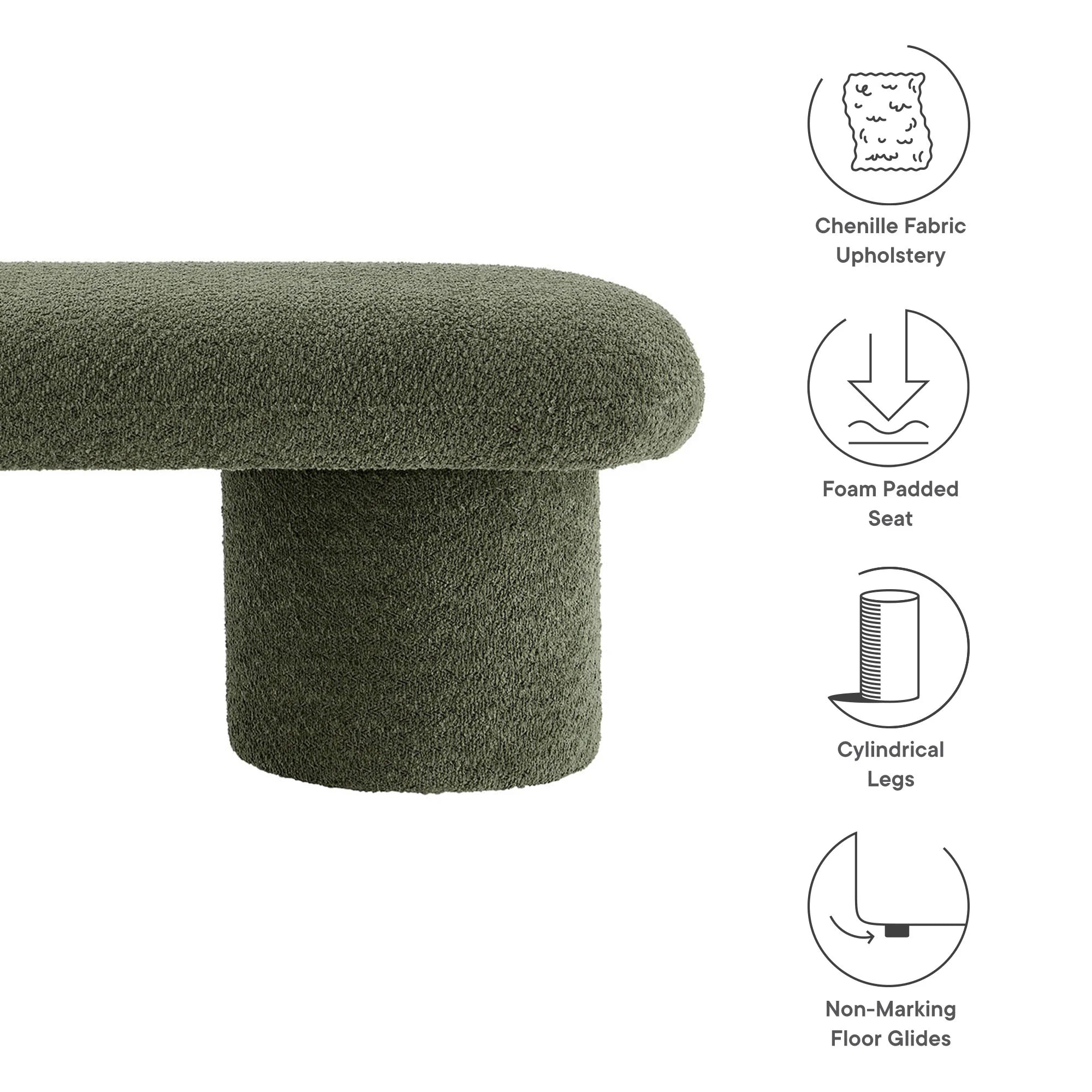 Chaise sans accoudoirs rembourrée en duvet Commix