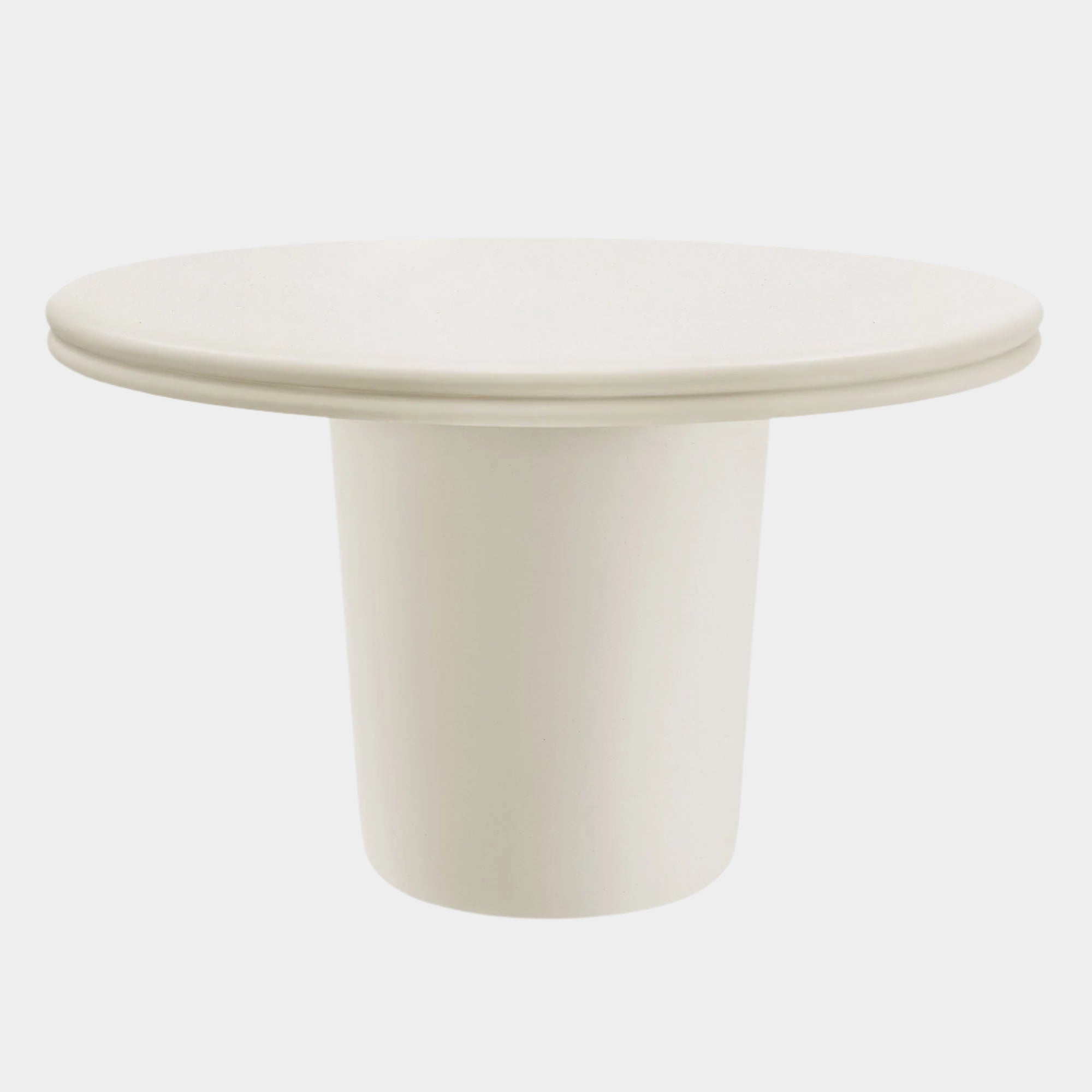 Table à manger ronde en béton pour patio intérieur et extérieur Brion de 48 po