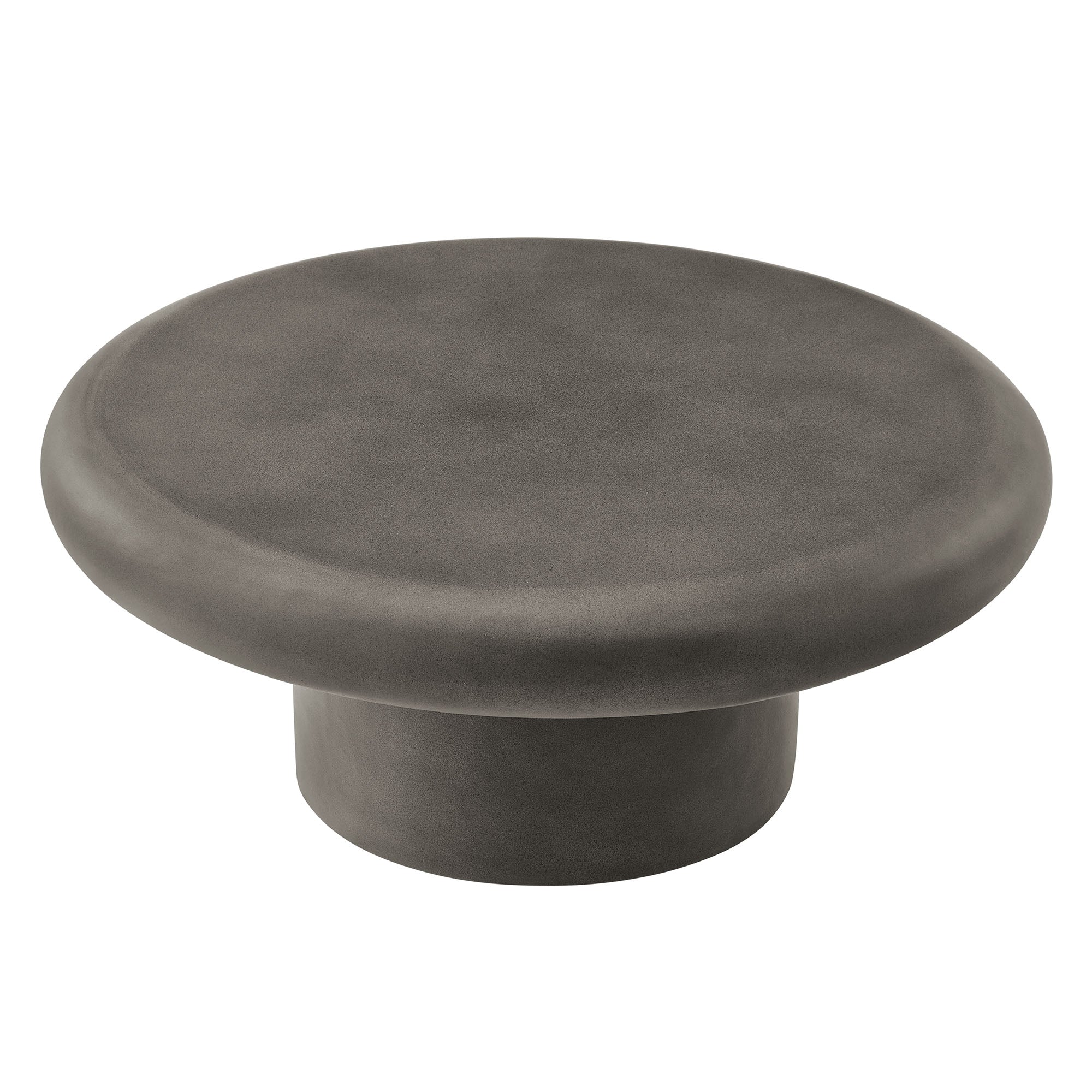 Table basse ronde en béton pour patio intérieur et extérieur Argos
