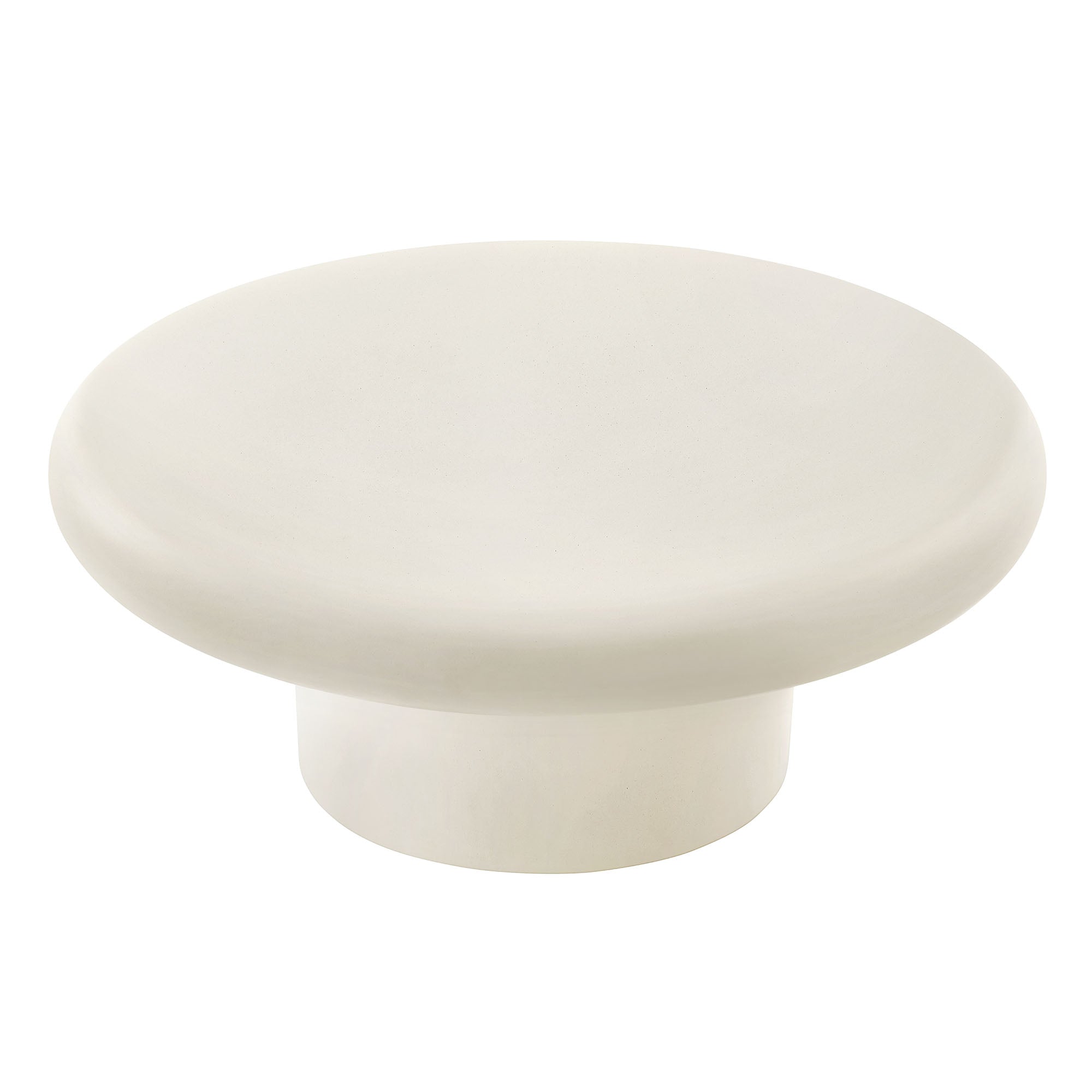 Table basse ronde en béton pour patio intérieur et extérieur Argos