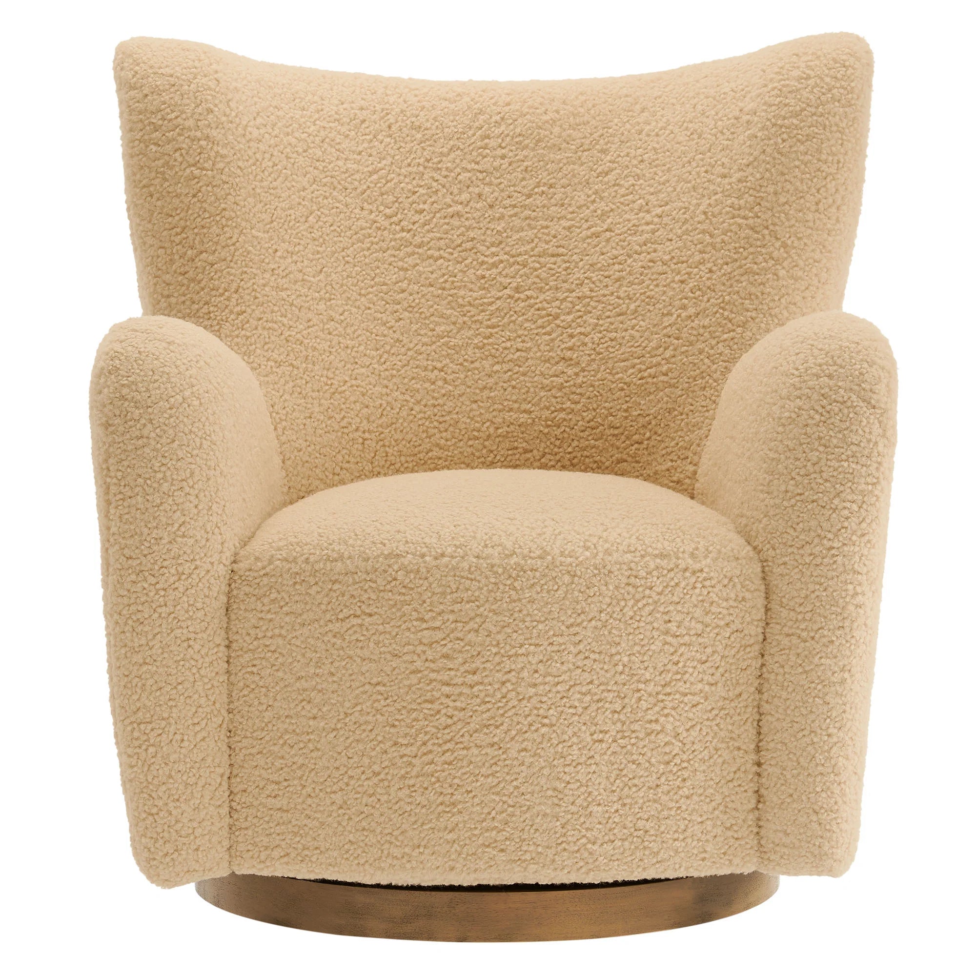 Montrose Wingback Sherpa Swivel Accent Chair