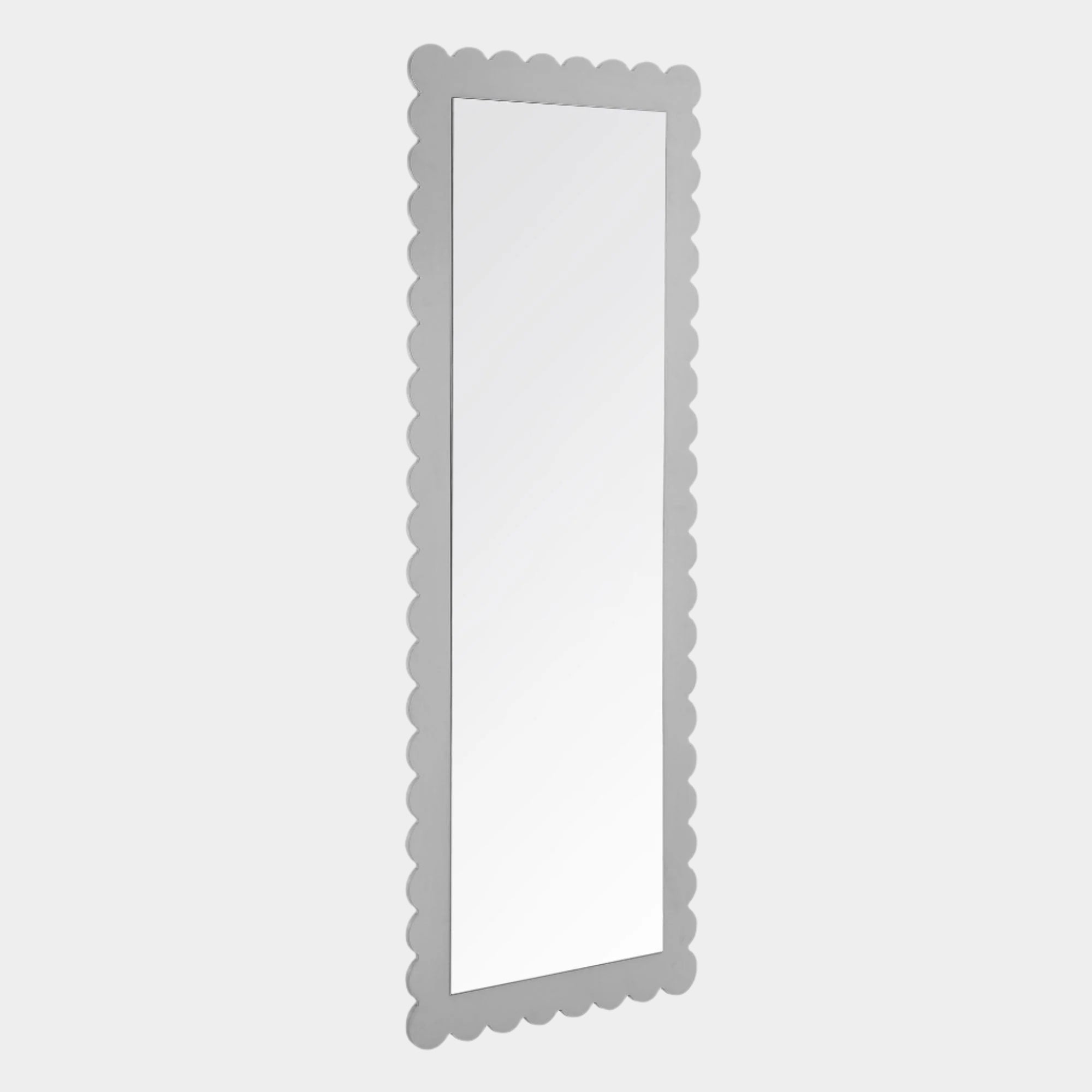 Miroir de sol rectangulaire festonné Emmeline
