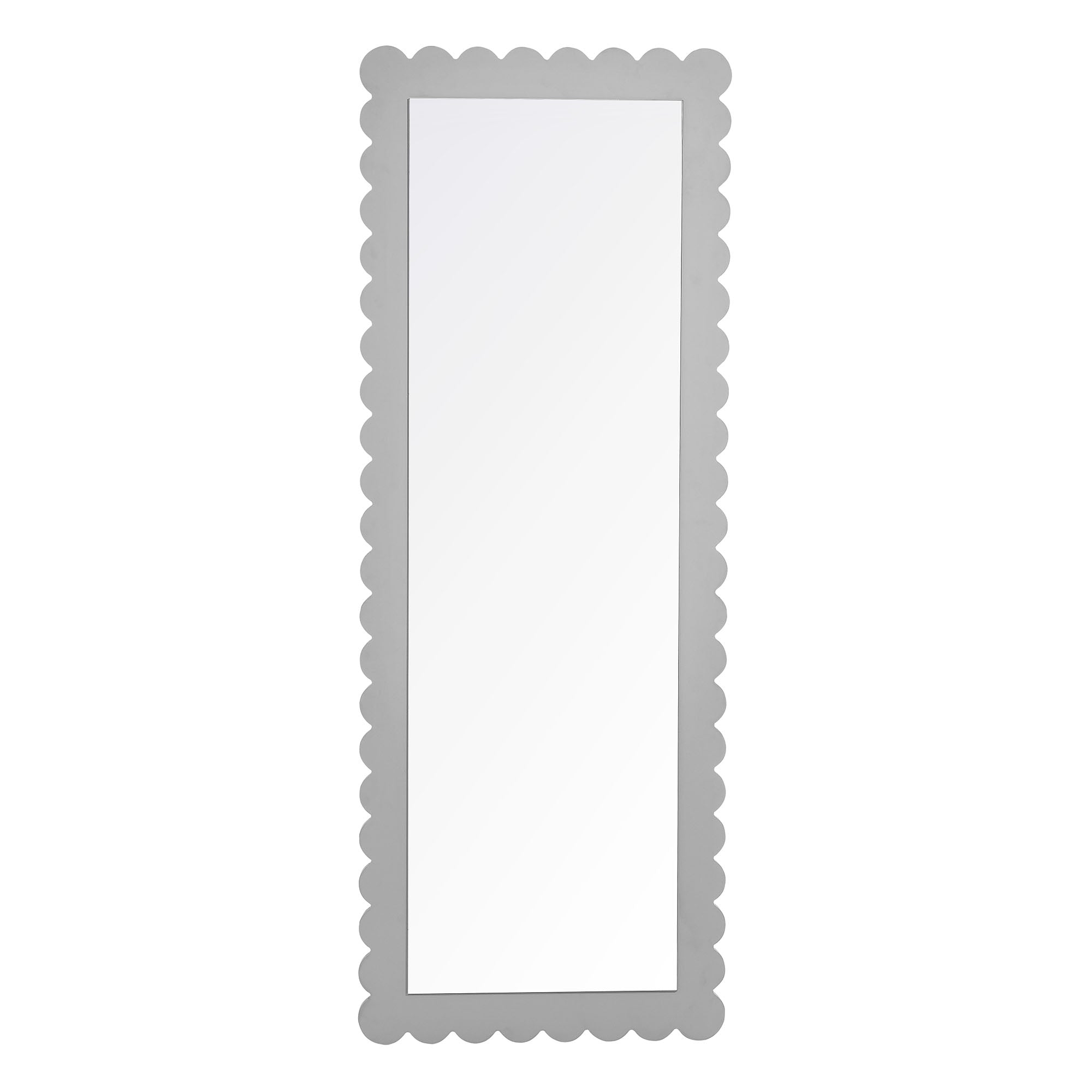 Miroir de sol rectangulaire festonné Emmeline