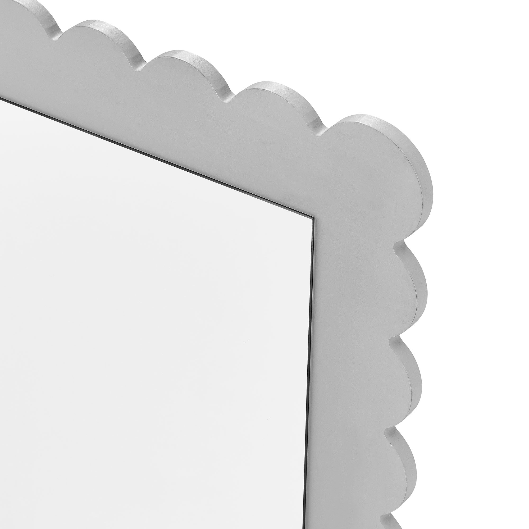Miroir de sol rectangulaire festonné Emmeline