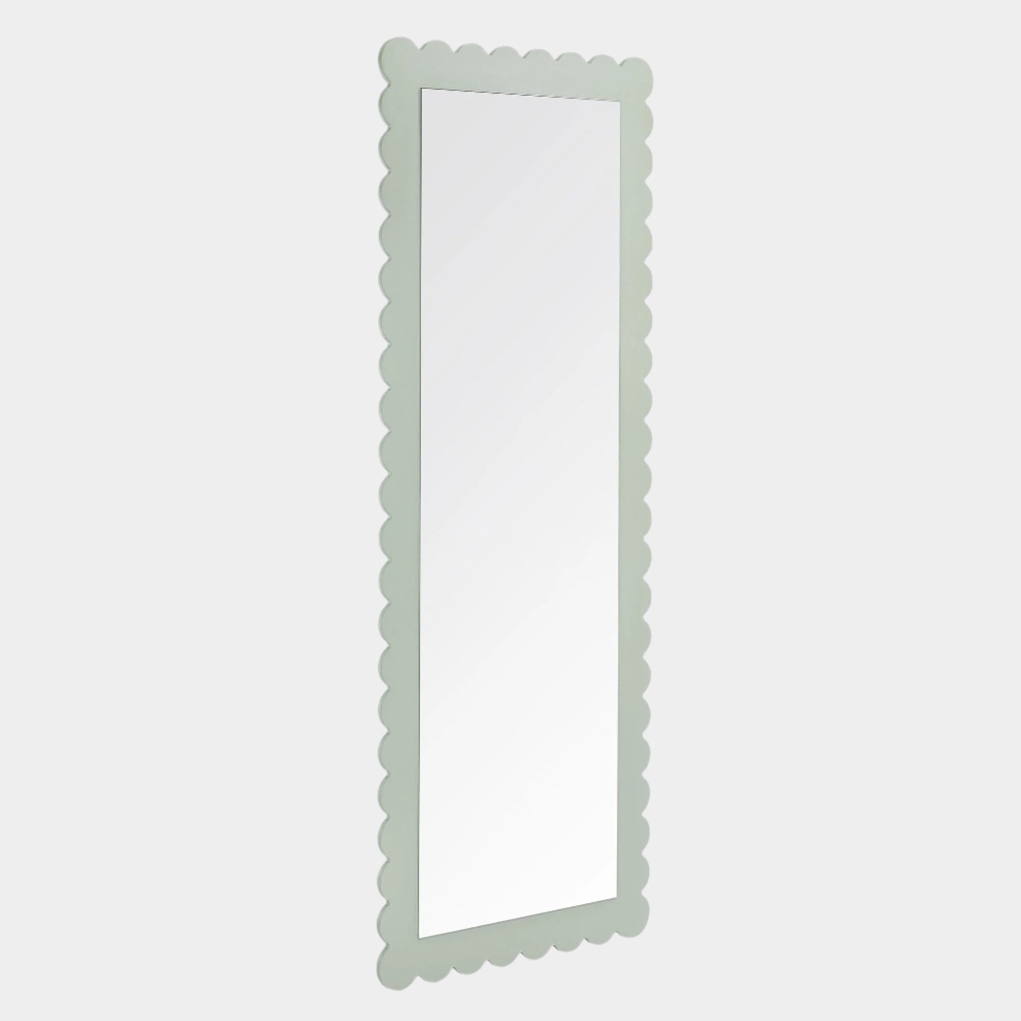 Miroir de sol rectangulaire festonné Emmeline
