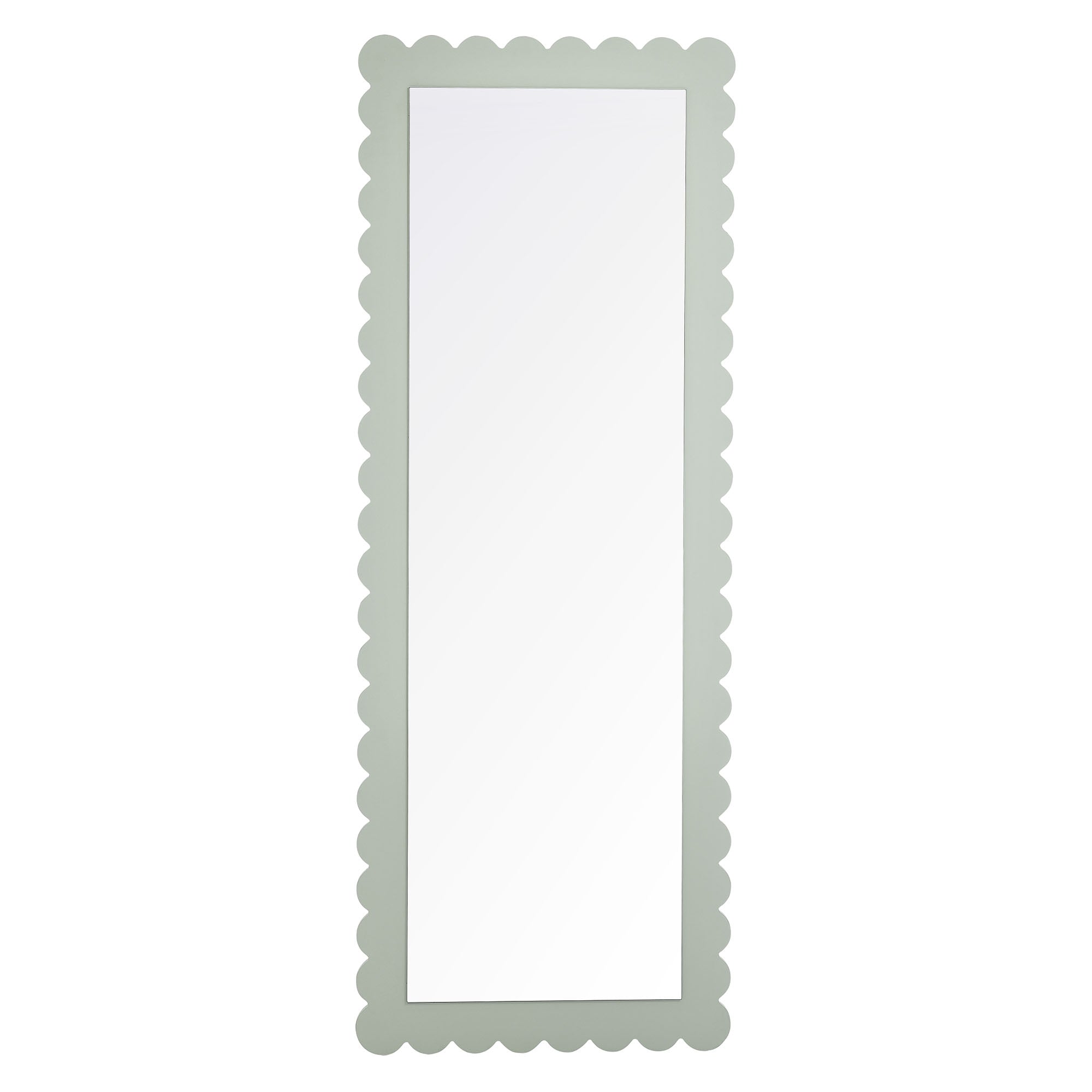 Miroir de sol rectangulaire festonné Emmeline