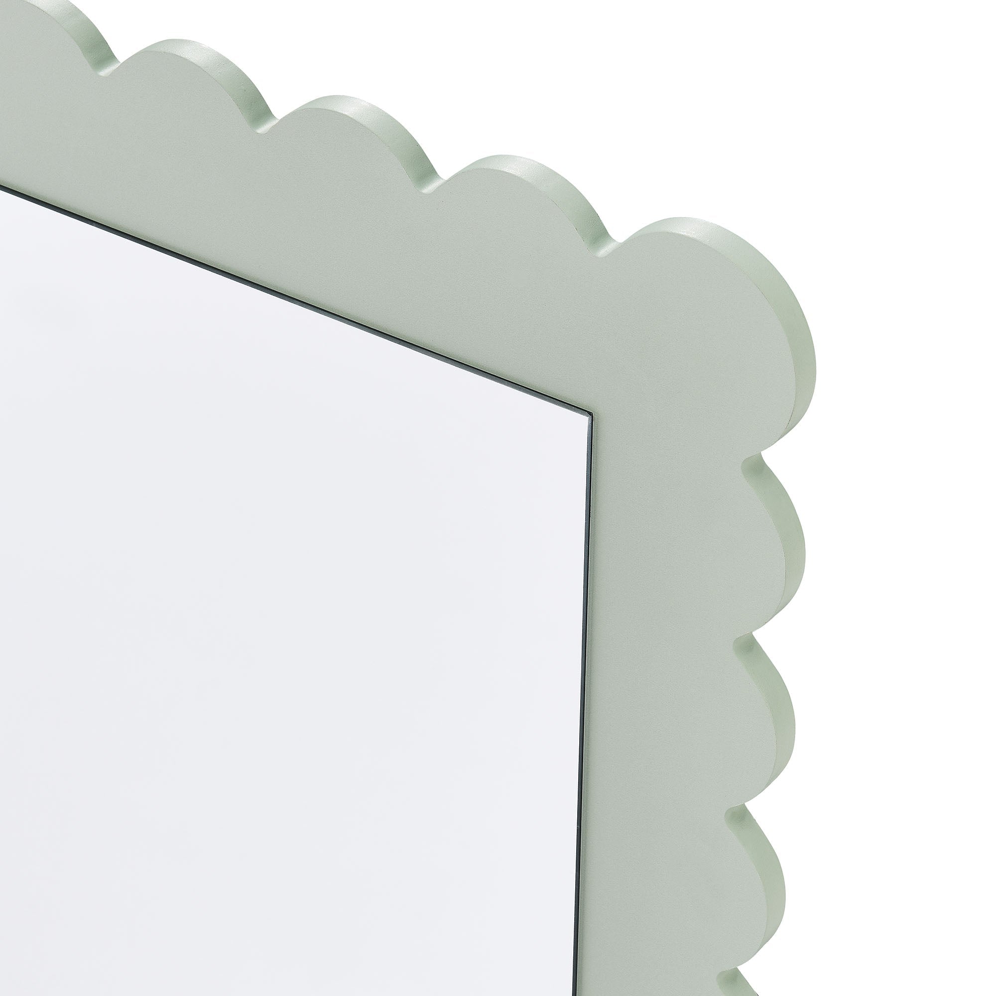 Miroir de sol rectangulaire festonné Emmeline