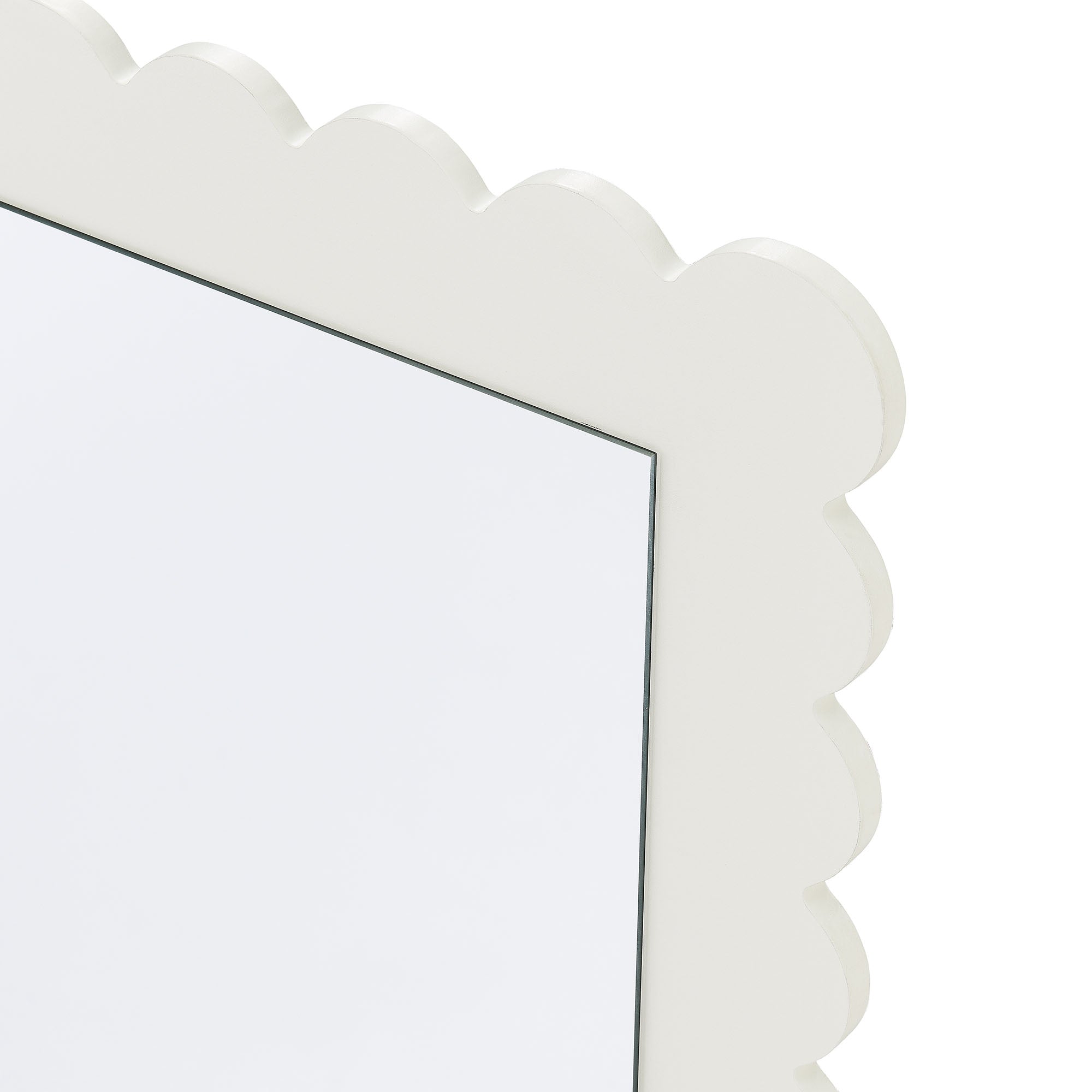 Miroir de sol rectangulaire festonné Emmeline