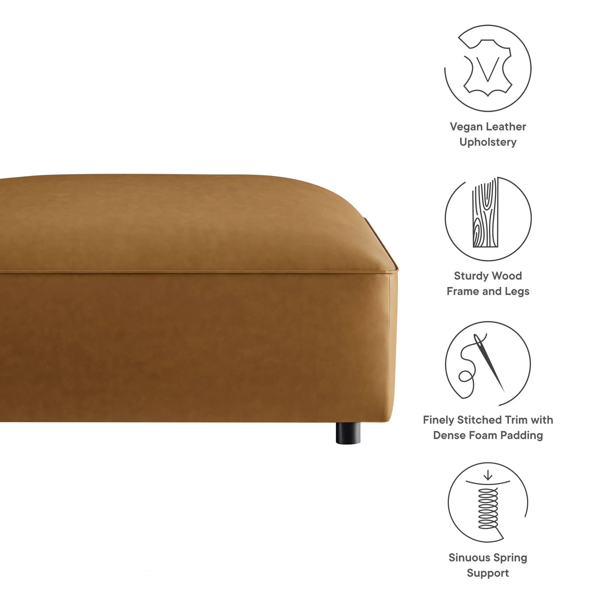 Chaise sans accoudoirs rembourrée en duvet Commix