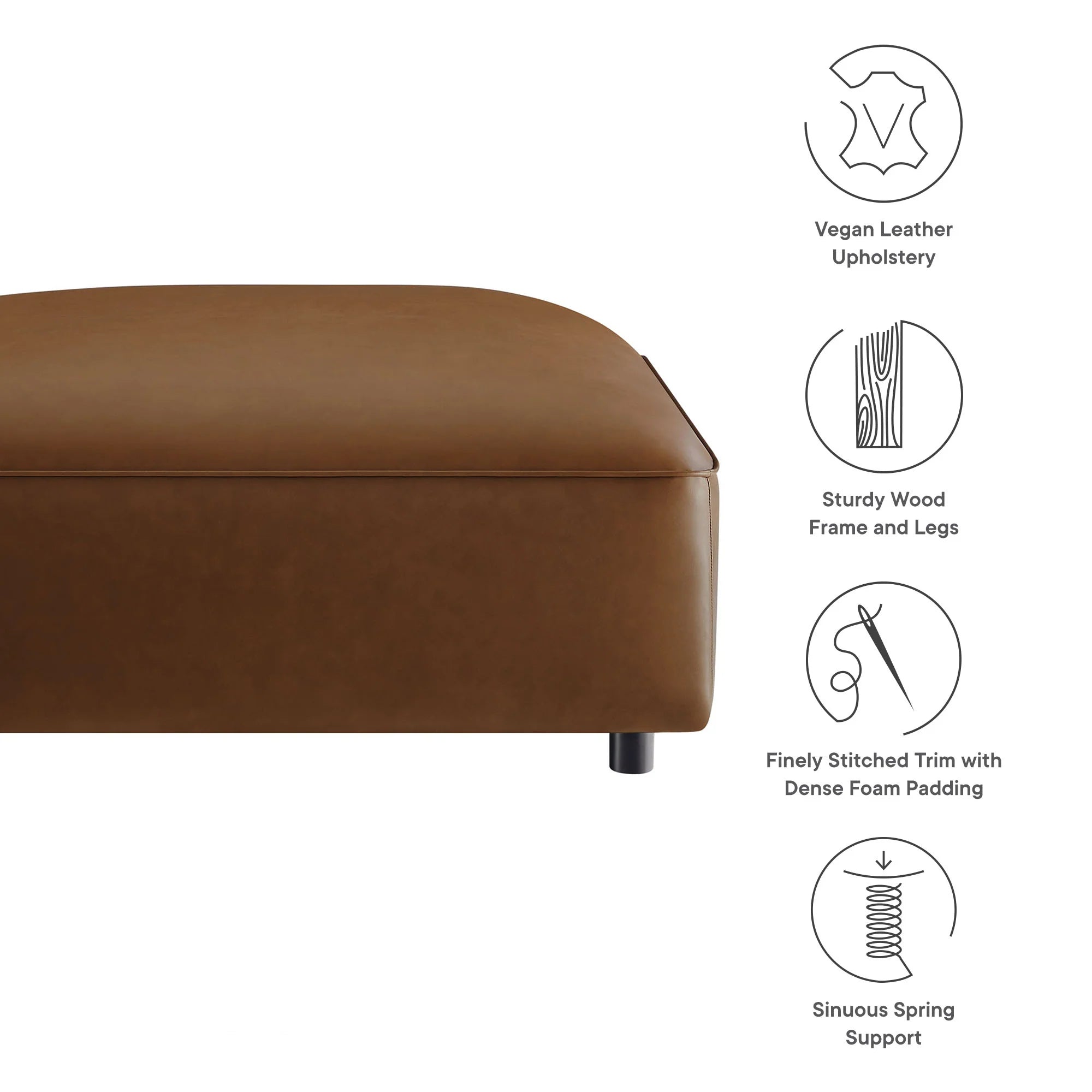 Chaise sans accoudoirs rembourrée en duvet Commix
