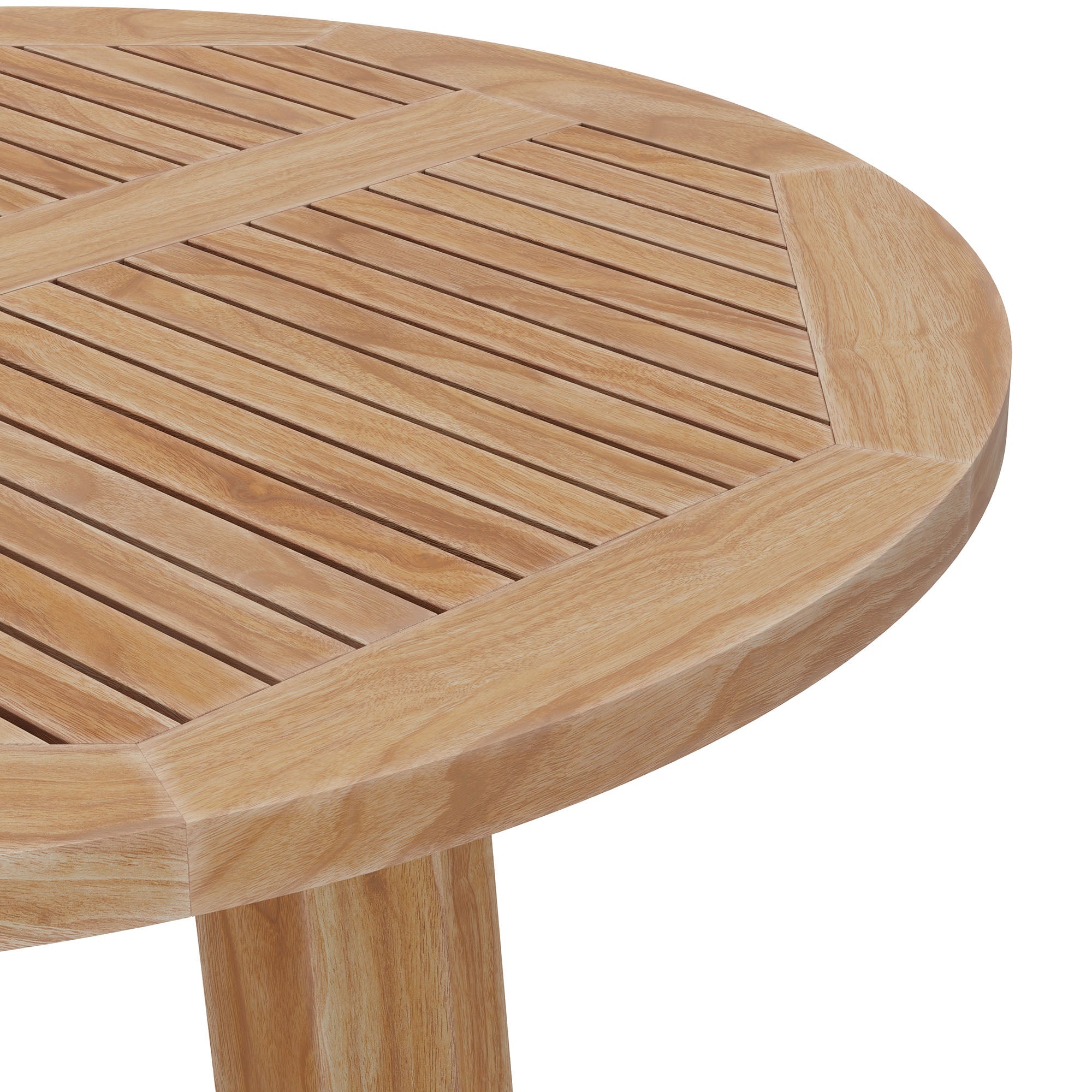 Table de bar en teck pour patio extérieur Wellspring de 36 po en naturel