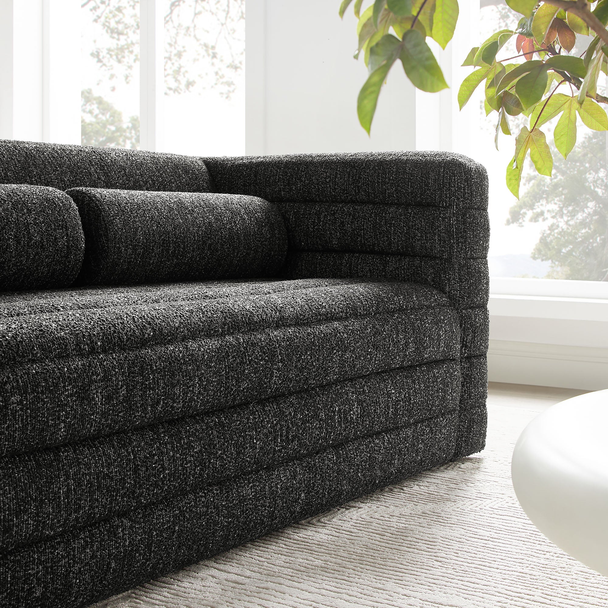 Chaise sans accoudoirs rembourrée en duvet Commix