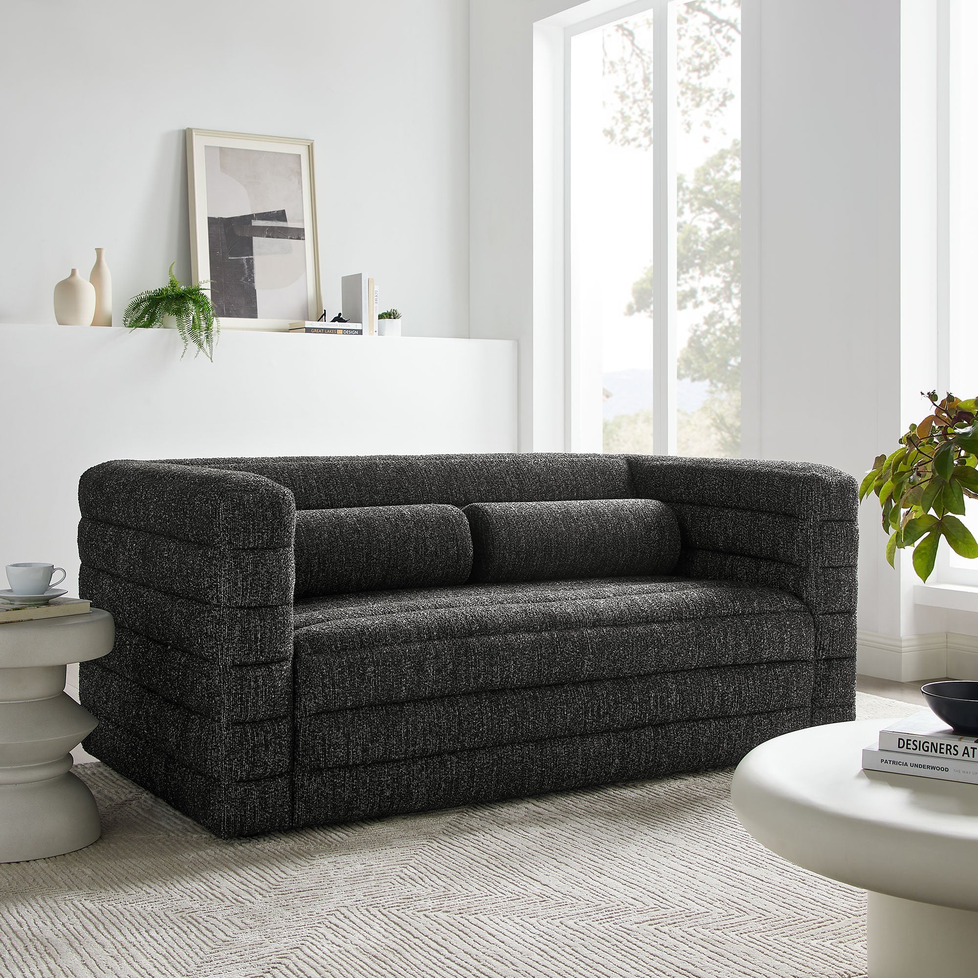 Chaise sans accoudoirs rembourrée en duvet Commix