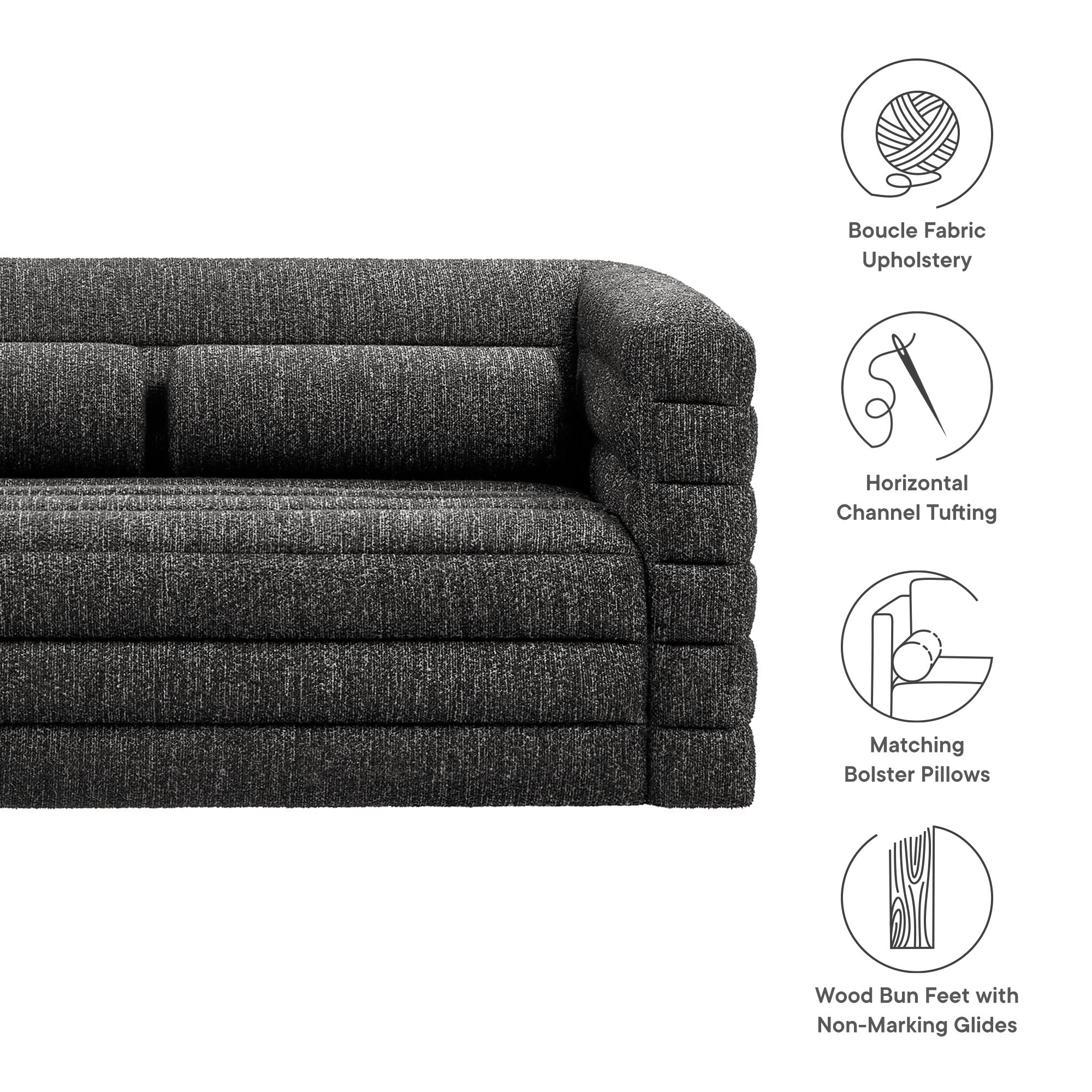 Chaise sans accoudoirs rembourrée en duvet Commix