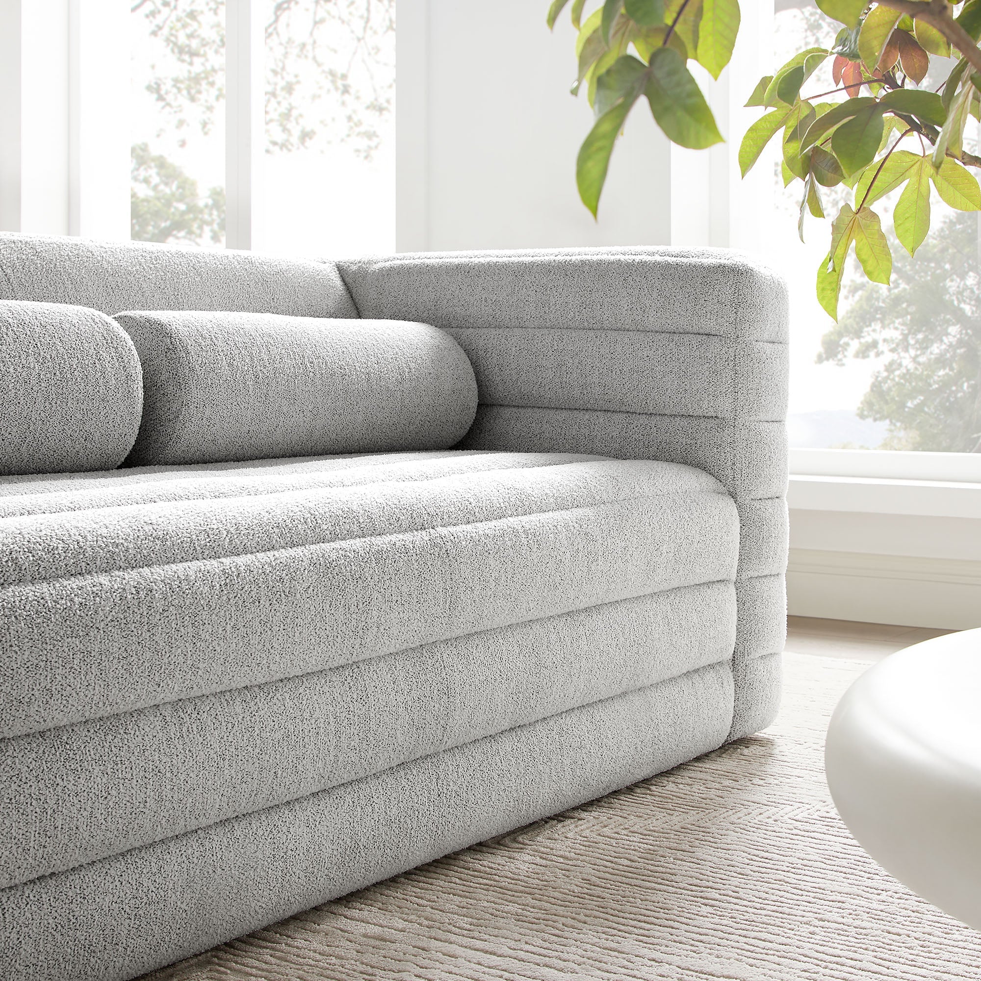 Chaise sans accoudoirs rembourrée en duvet Commix