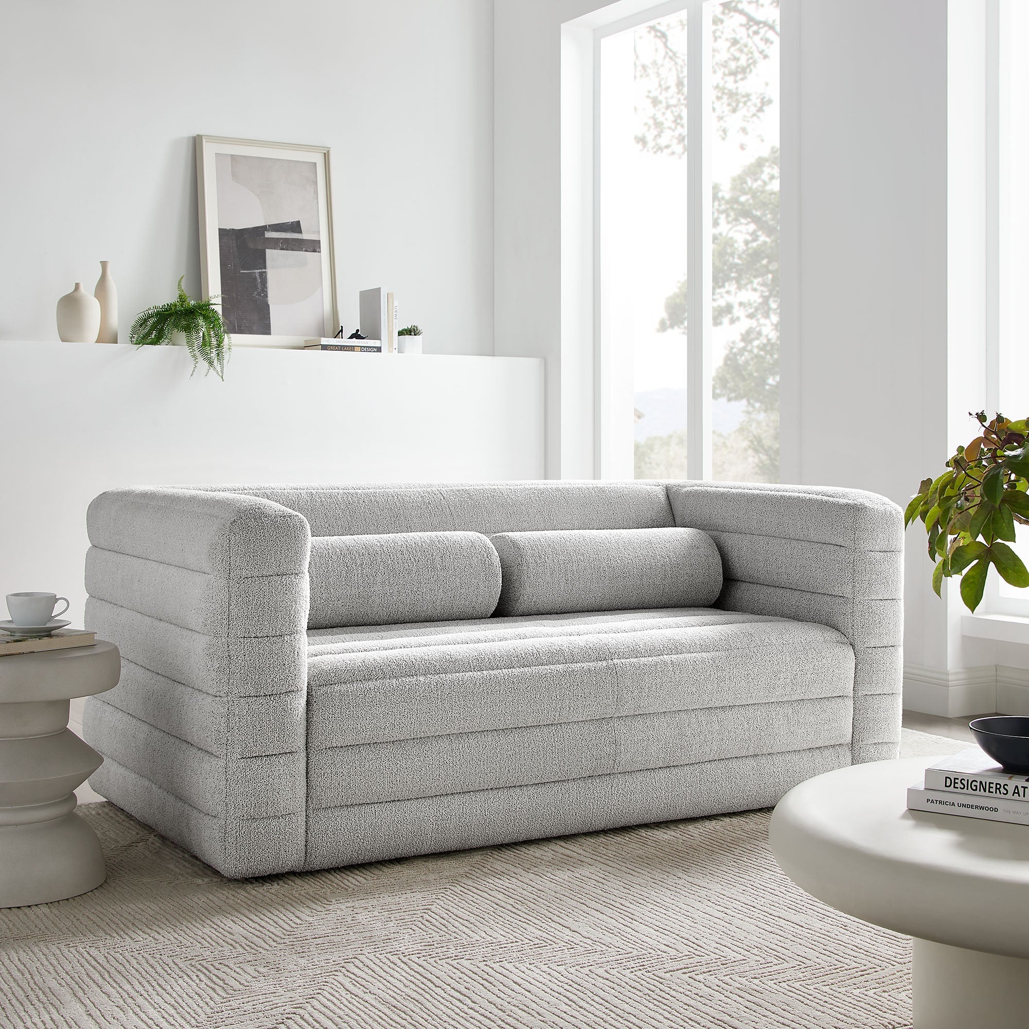 Chaise sans accoudoirs rembourrée en duvet Commix