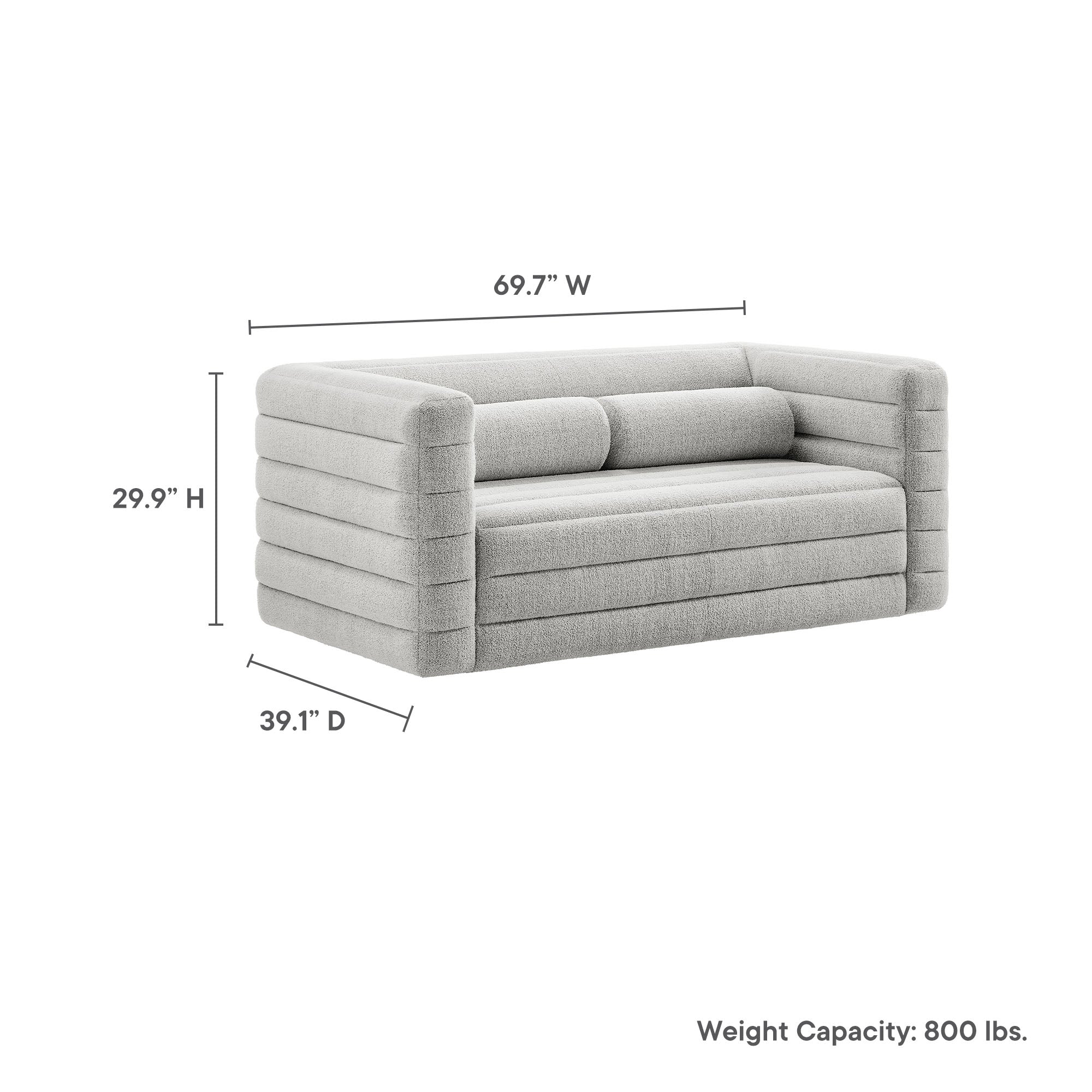 Chaise sans accoudoirs rembourrée en duvet Commix