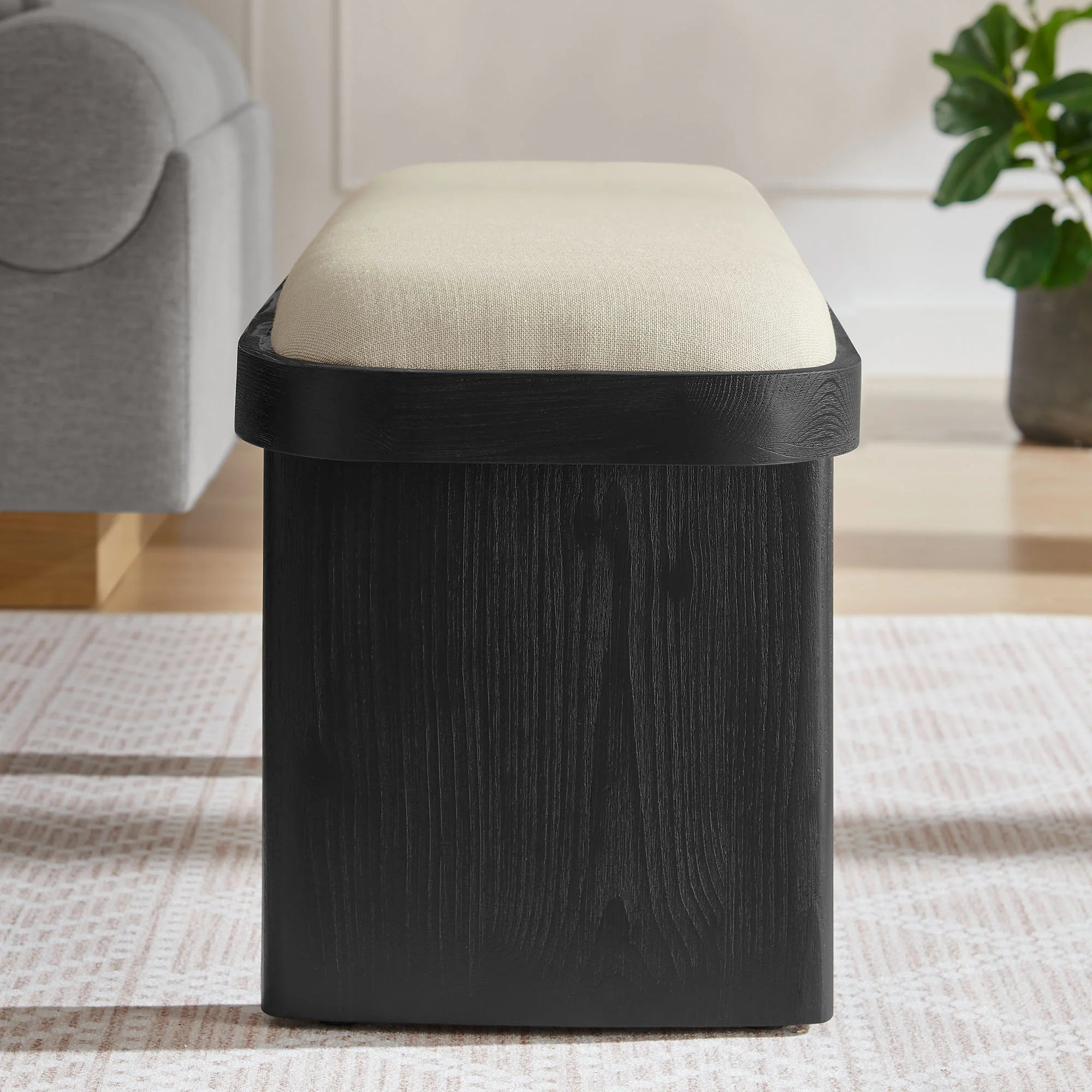 Iver Upholstered Wood Accent Bench