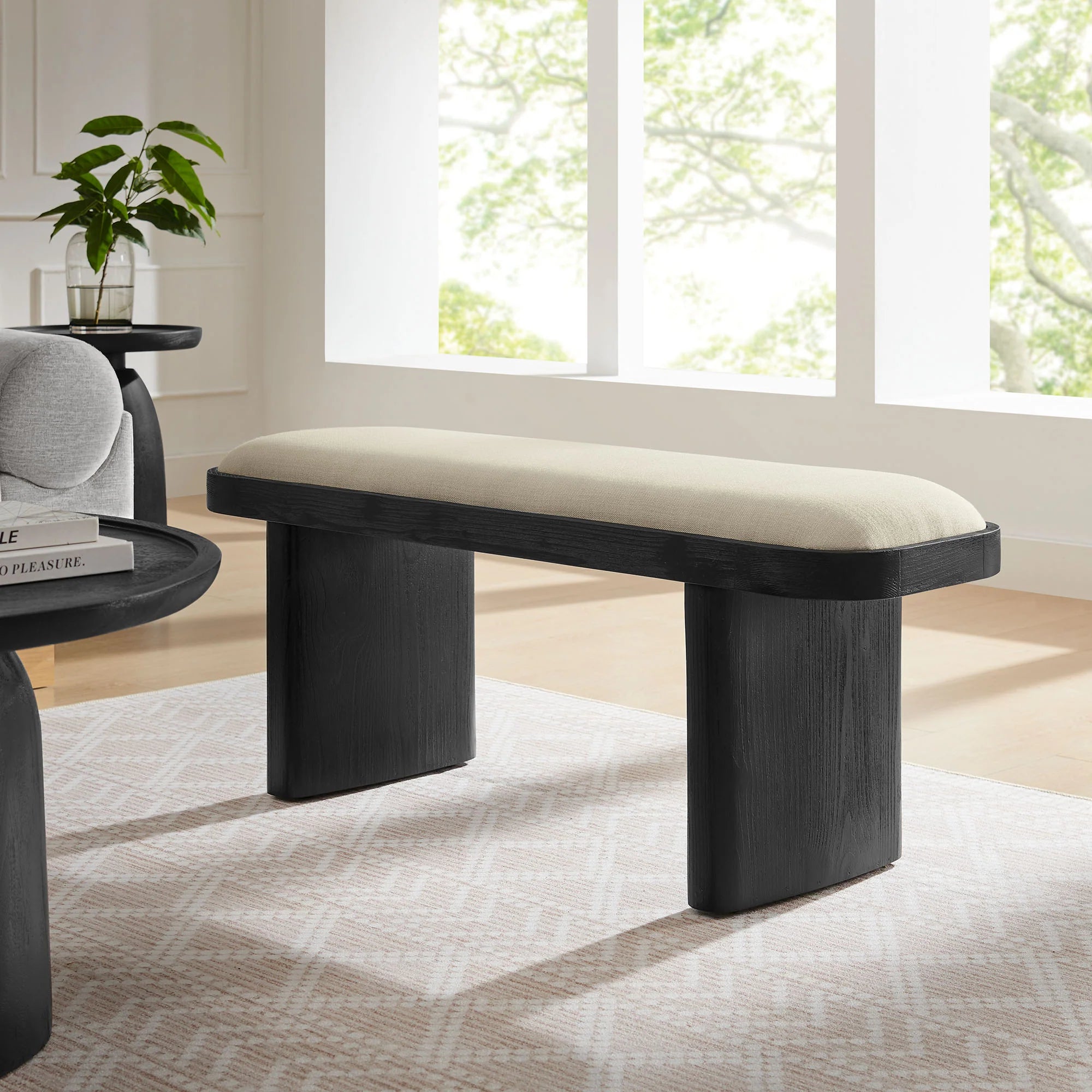 Iver Upholstered Wood Accent Bench