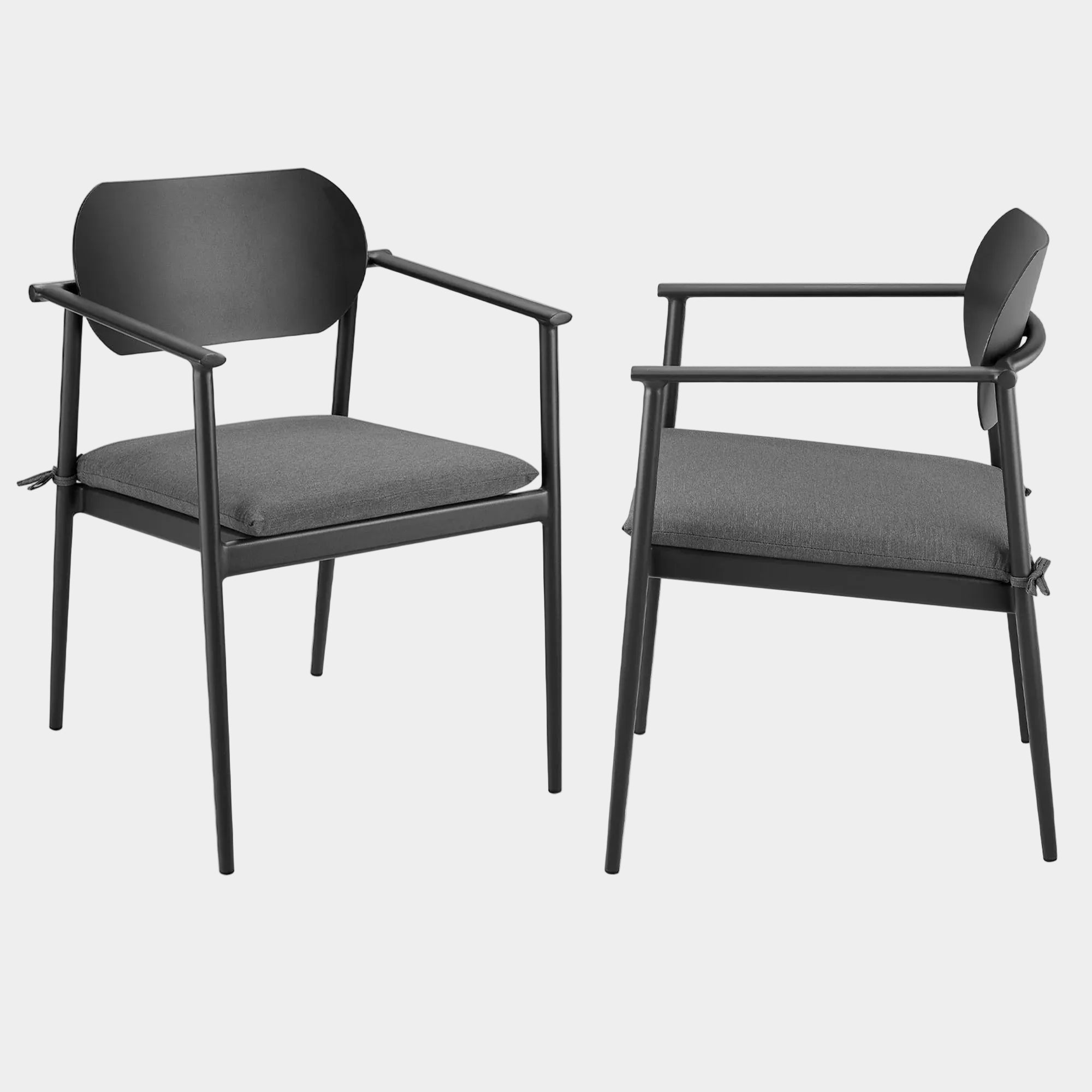 Aeris Stackable Outdoor Patio Aluminum Dining Armchair