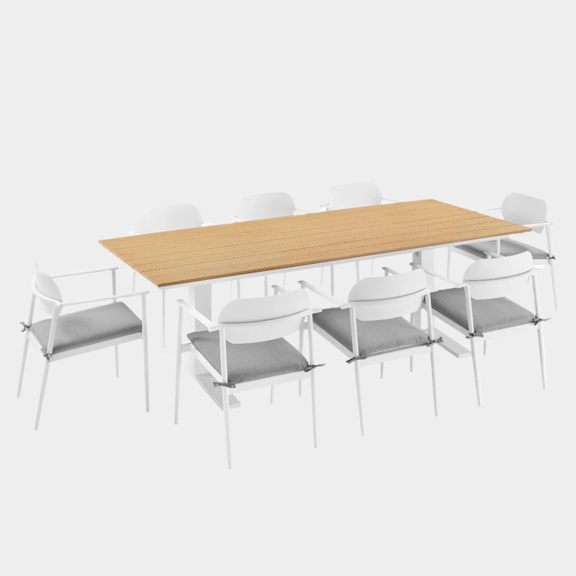 Aeris 9-Piece Outdoor Patio Aluminum Dining Set