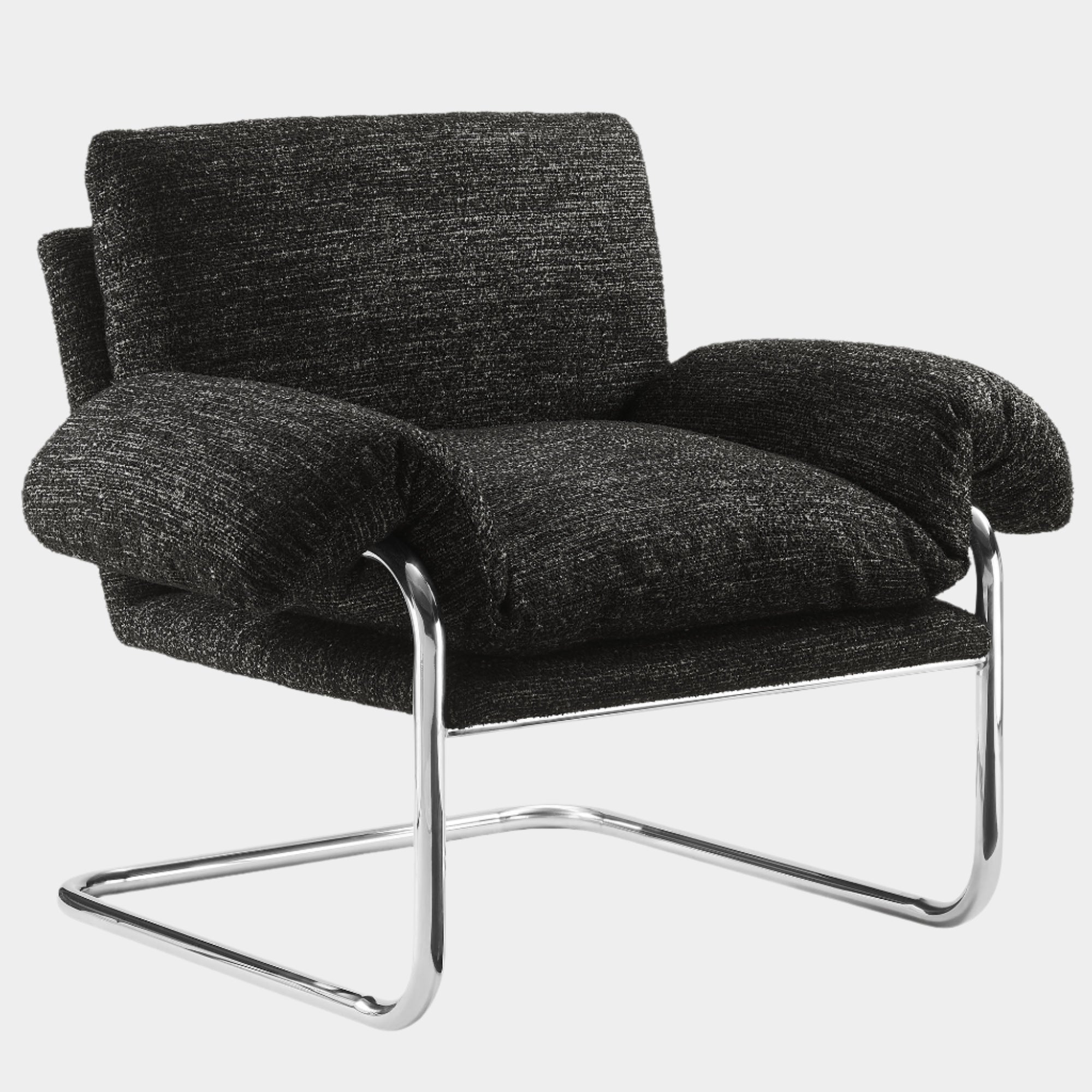 Fauteuil de salon en velours Ponder Performance