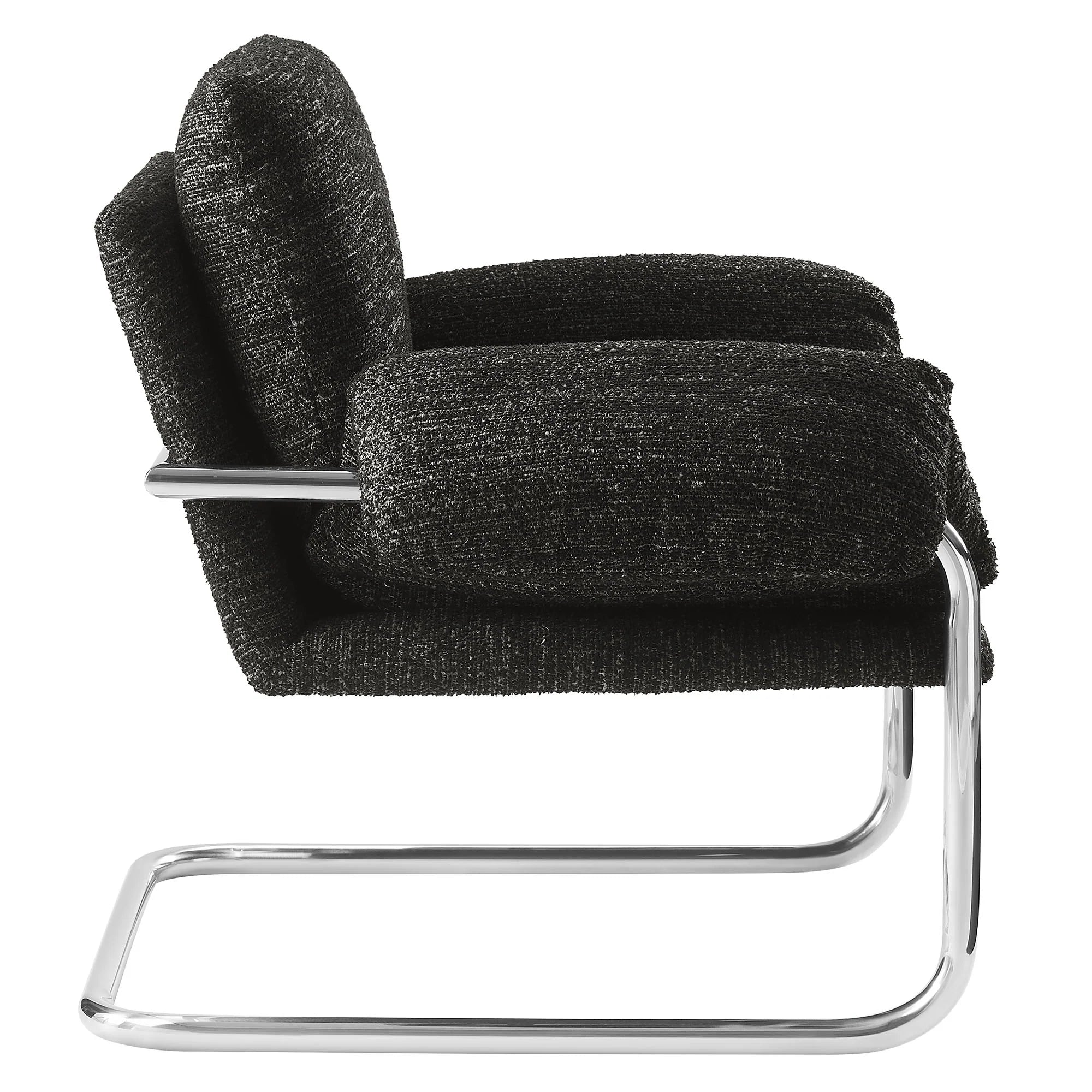 Fauteuil de salon en velours Ponder Performance