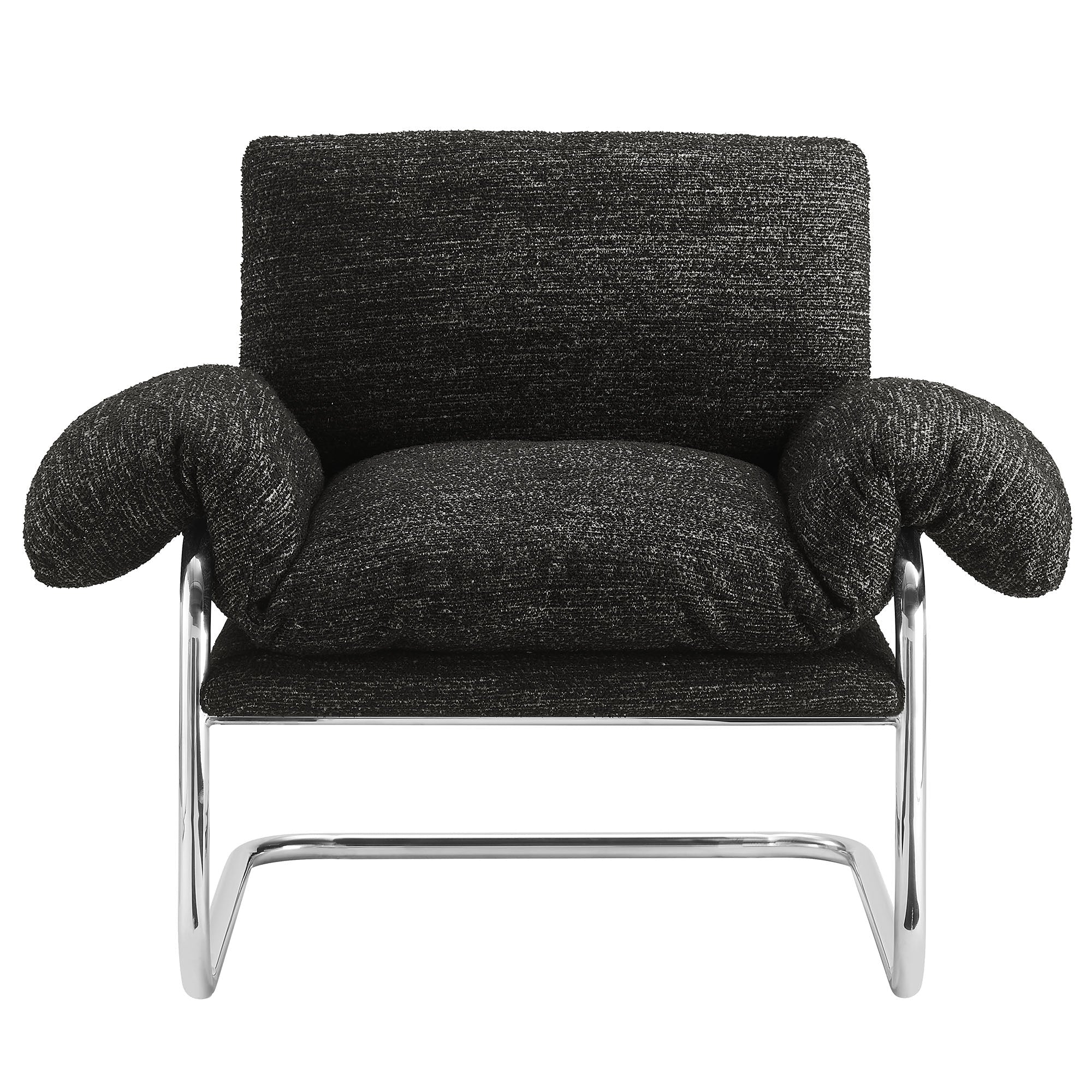Fauteuil de salon en velours Ponder Performance