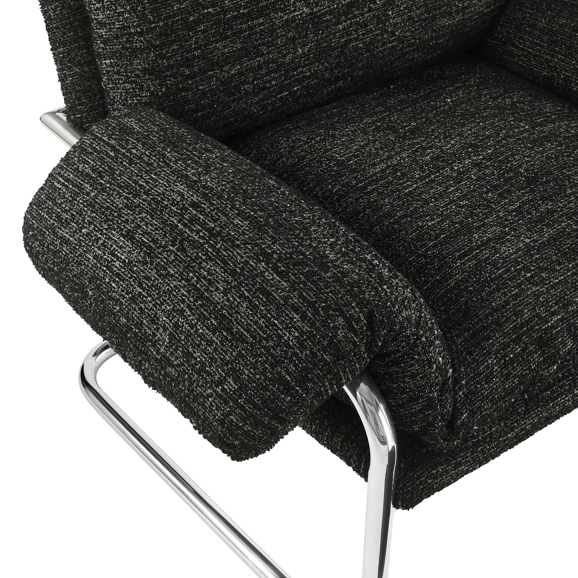 Fauteuil de salon en velours Ponder Performance