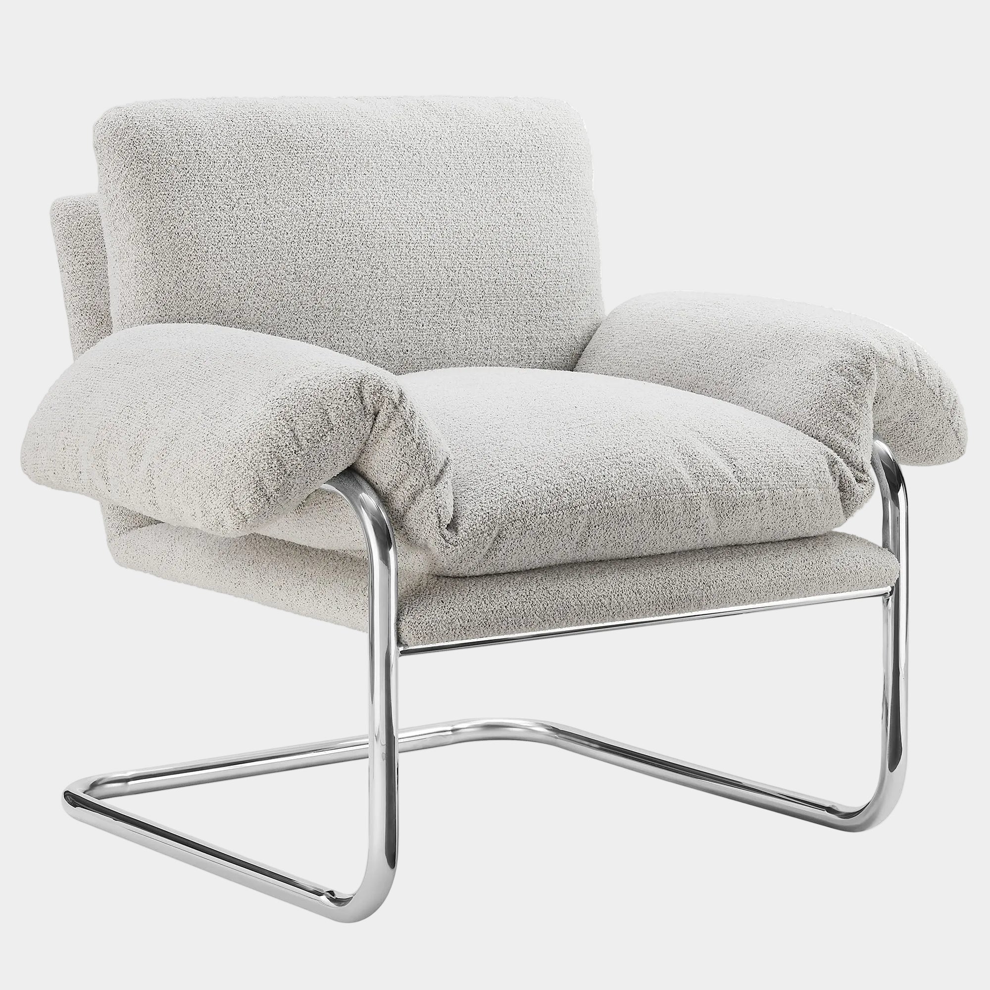 Ansel Boucle Fabric Accent Chair