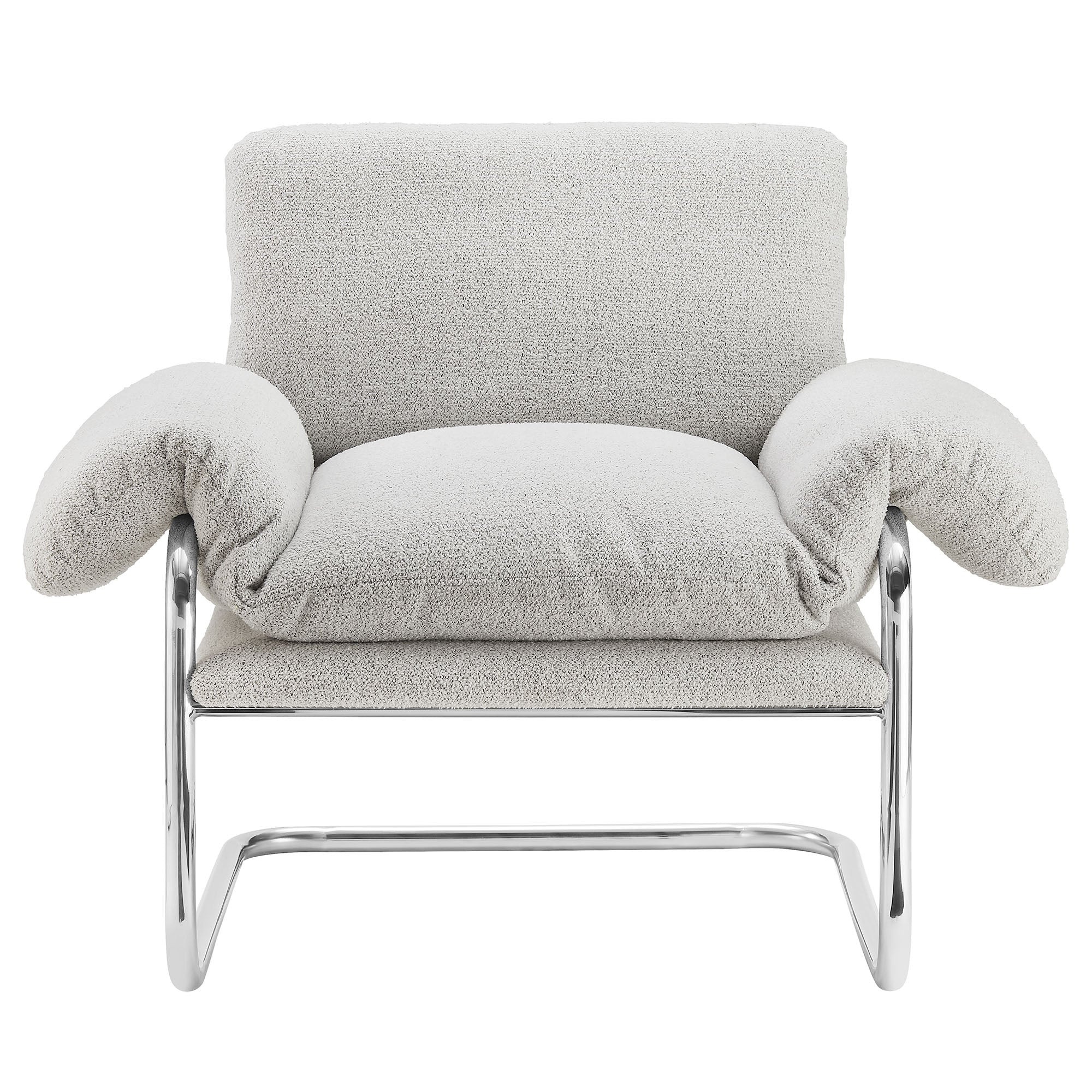 Fauteuil de salon en velours Ponder Performance