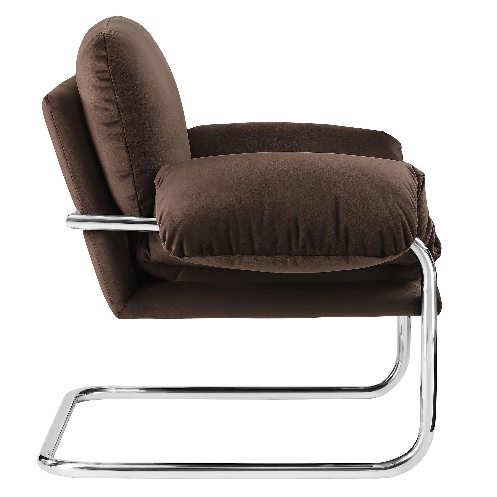 Fauteuil de salon en velours Ponder Performance