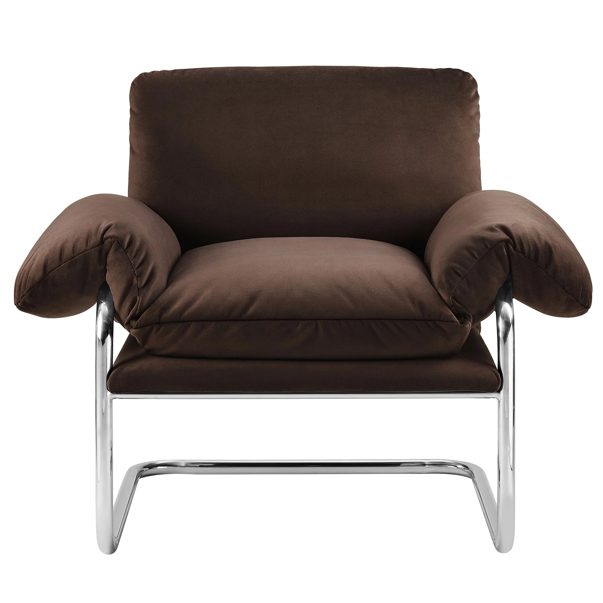 Fauteuil de salon en velours Ponder Performance