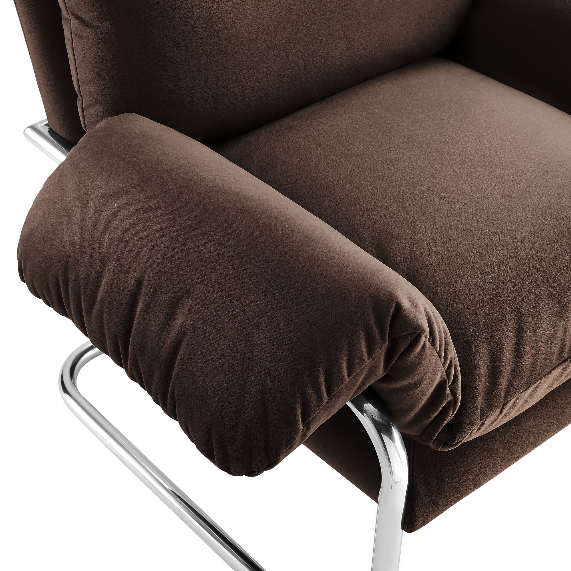 Fauteuil de salon en velours Ponder Performance