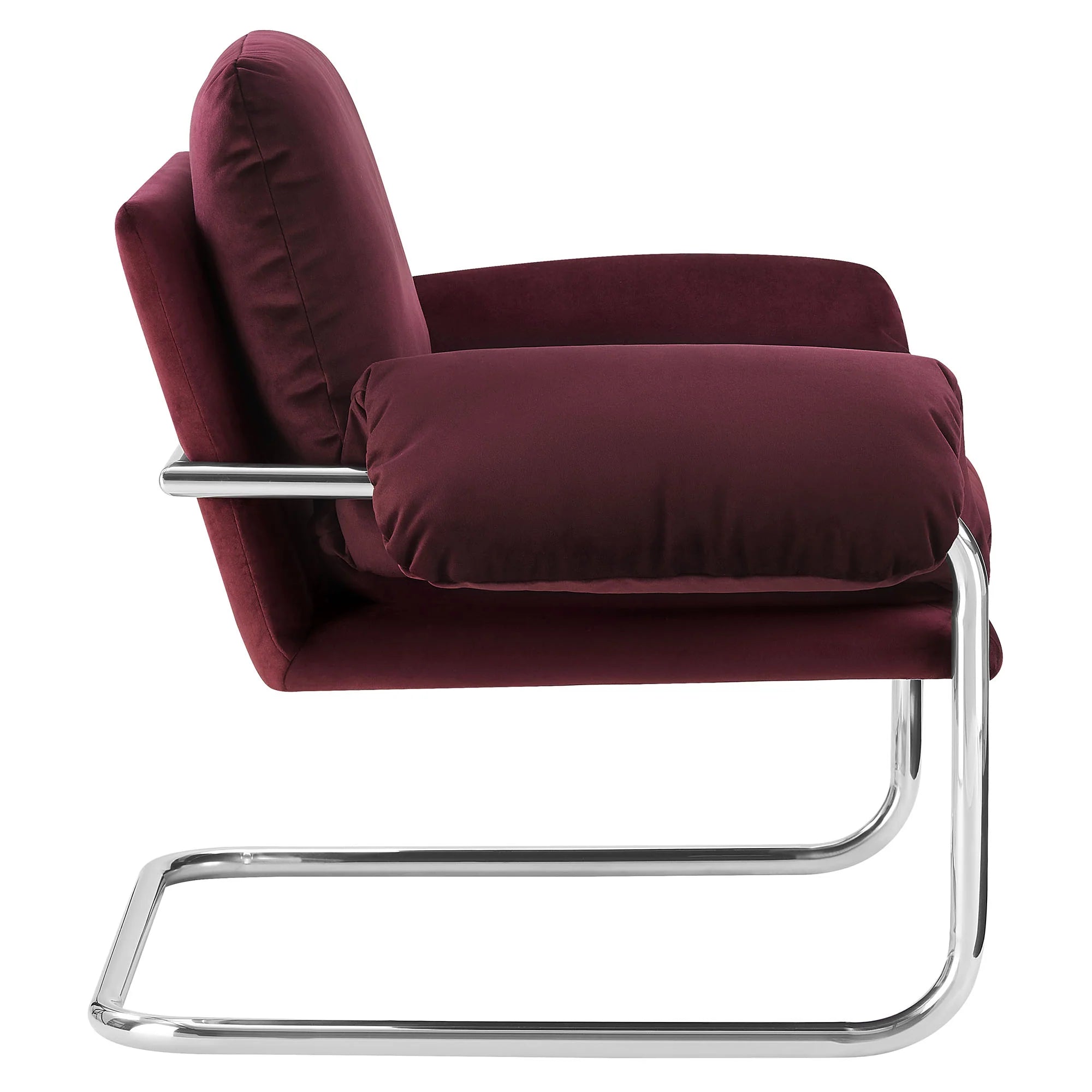 Fauteuil de salon en velours Ponder Performance