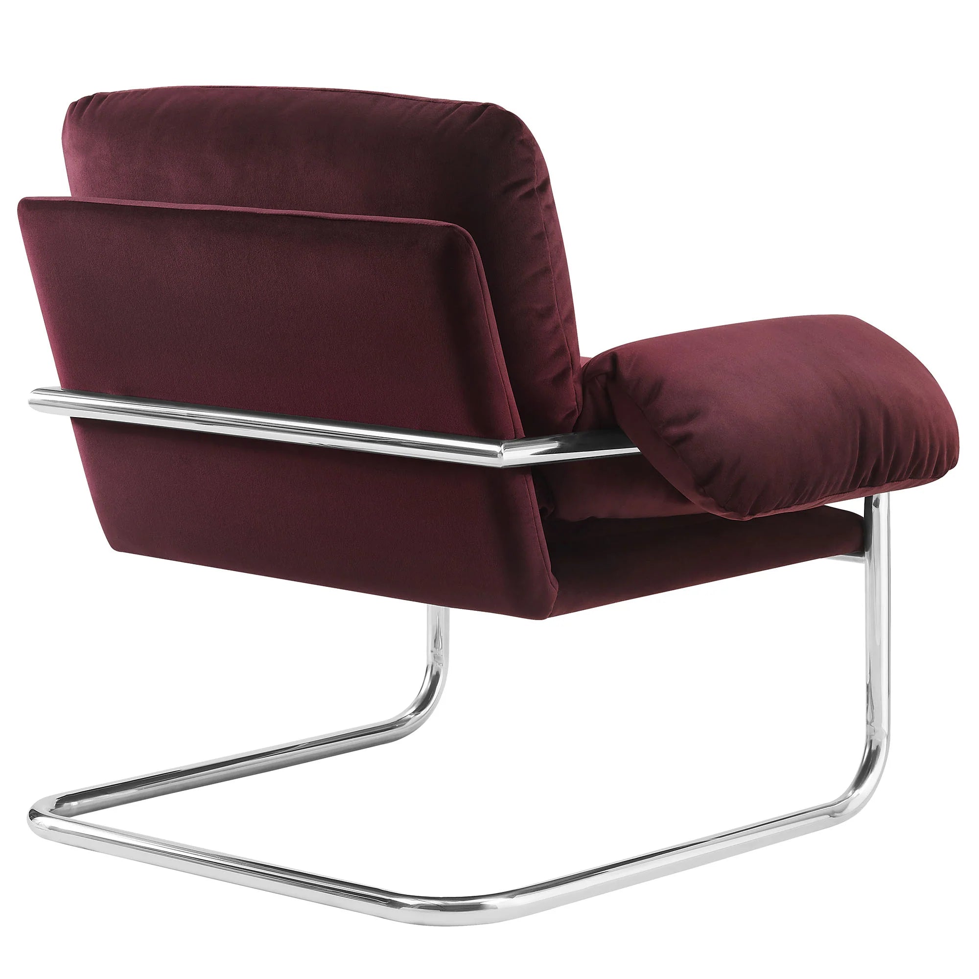 Fauteuil de salon en velours Ponder Performance