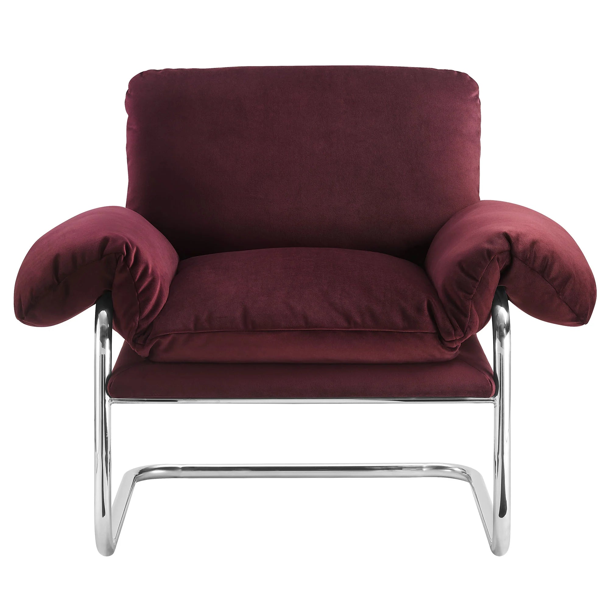 Fauteuil de salon en velours Ponder Performance