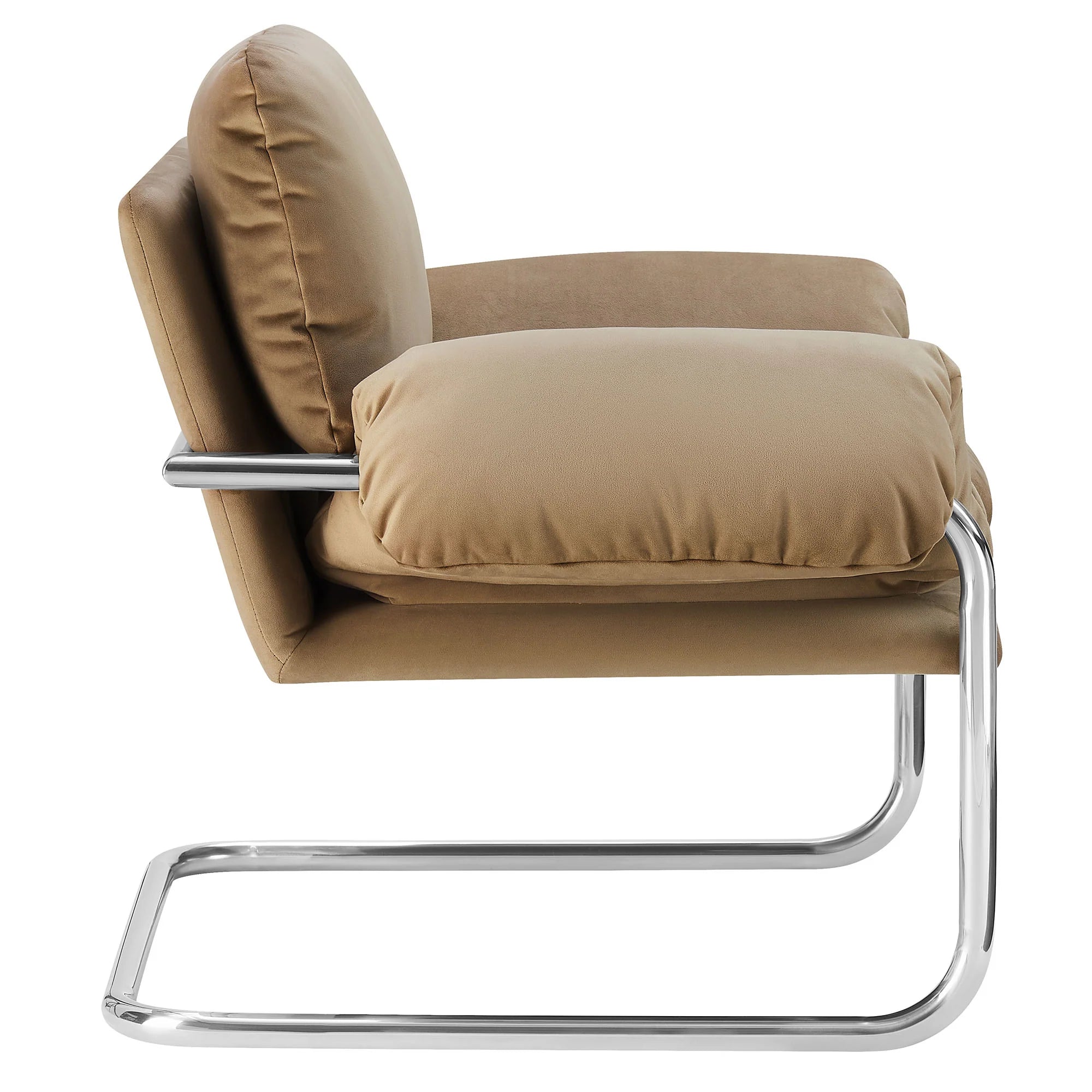 Fauteuil de salon en velours Ponder Performance