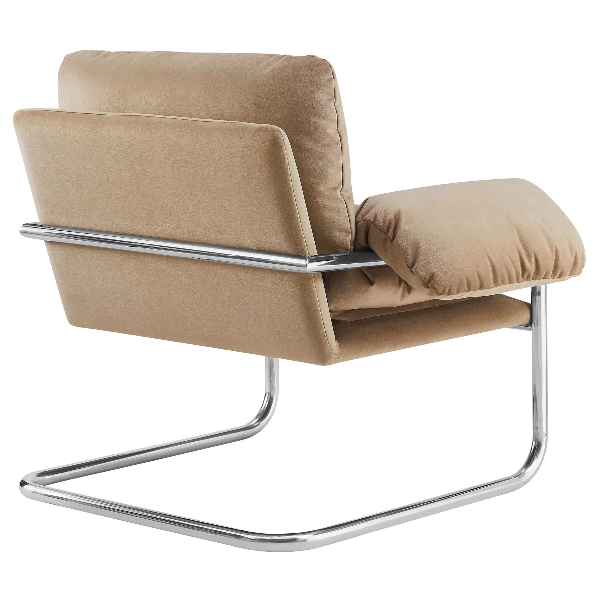 Fauteuil de salon en velours Ponder Performance