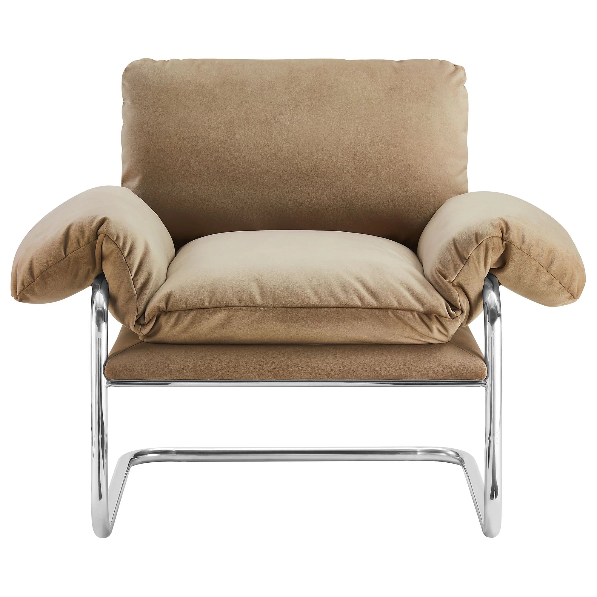 Fauteuil de salon en velours Ponder Performance