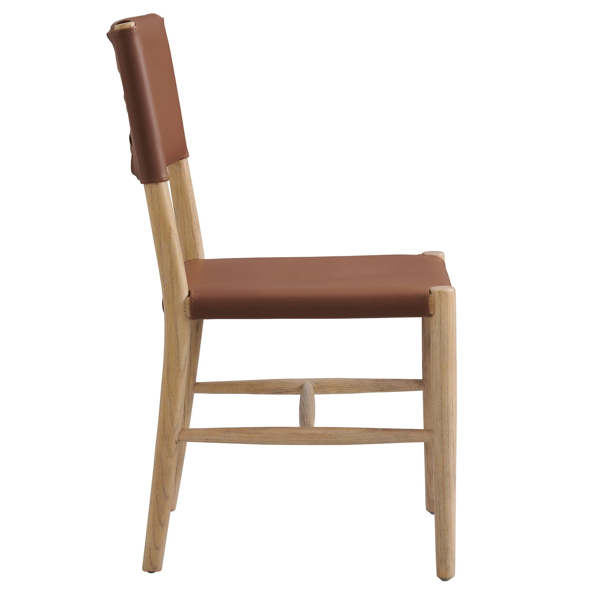 Dover Wood Vegan Leather Dining Side Chairs Set of 2