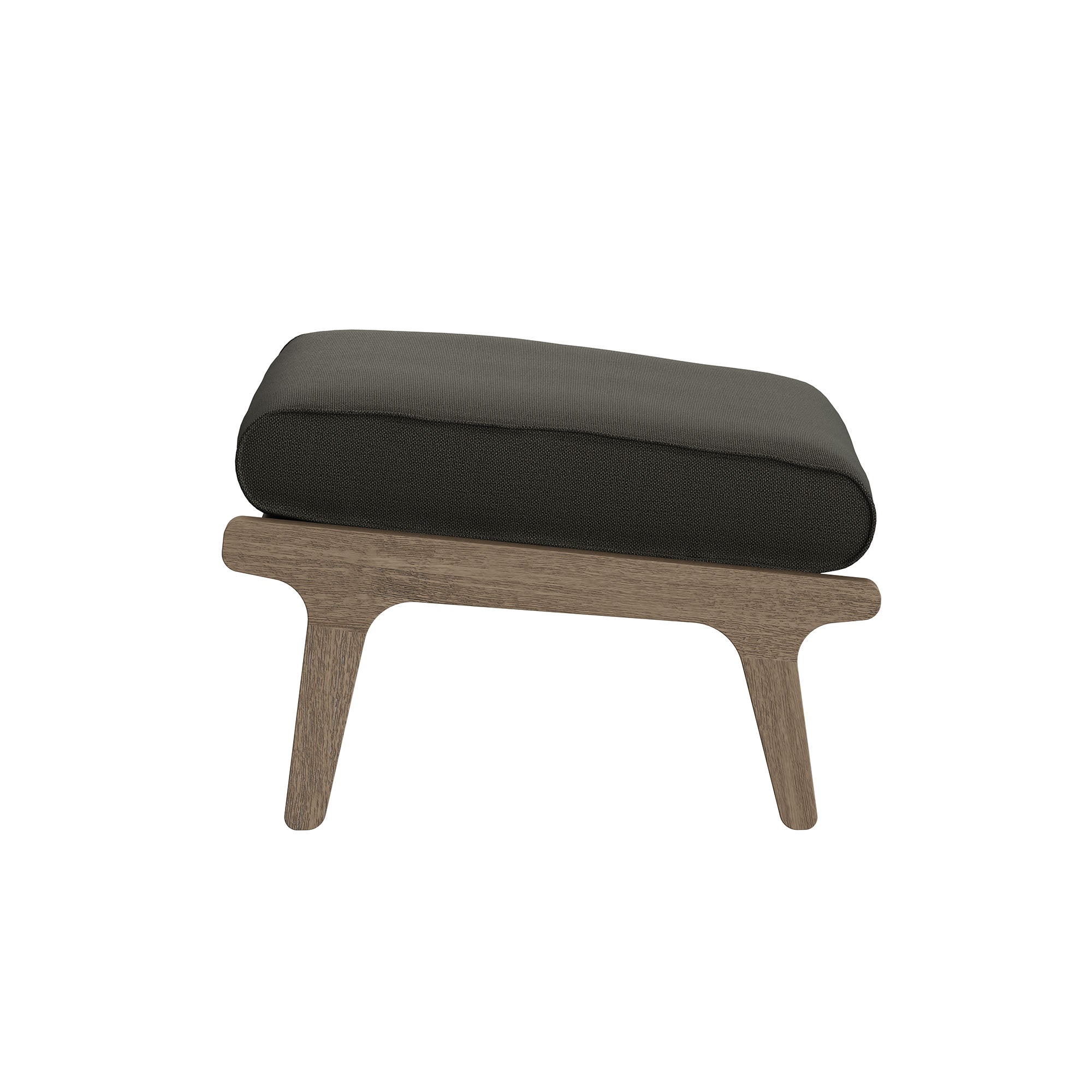 Saratoga Outdoor Patio Teak Wood Chair and Ottoman Set in Weathered