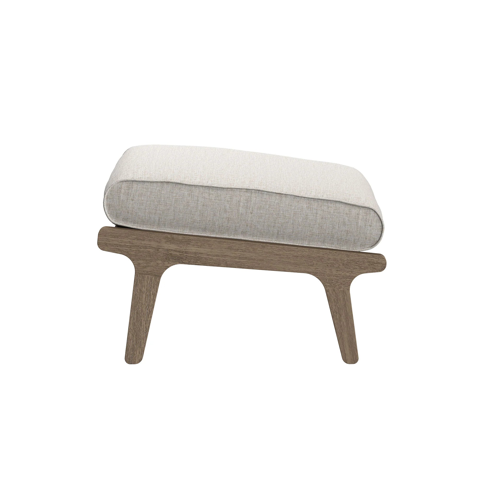 Saratoga Outdoor Patio Teak Wood Chair and Ottoman Set in Weathered
